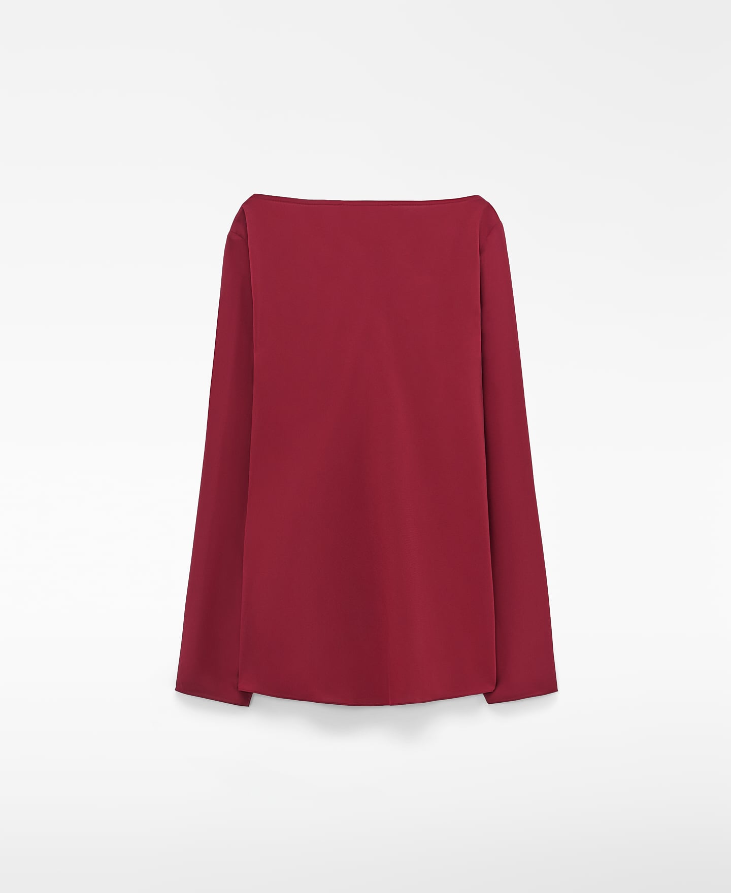 Draped neckline long sleeve top image number 5