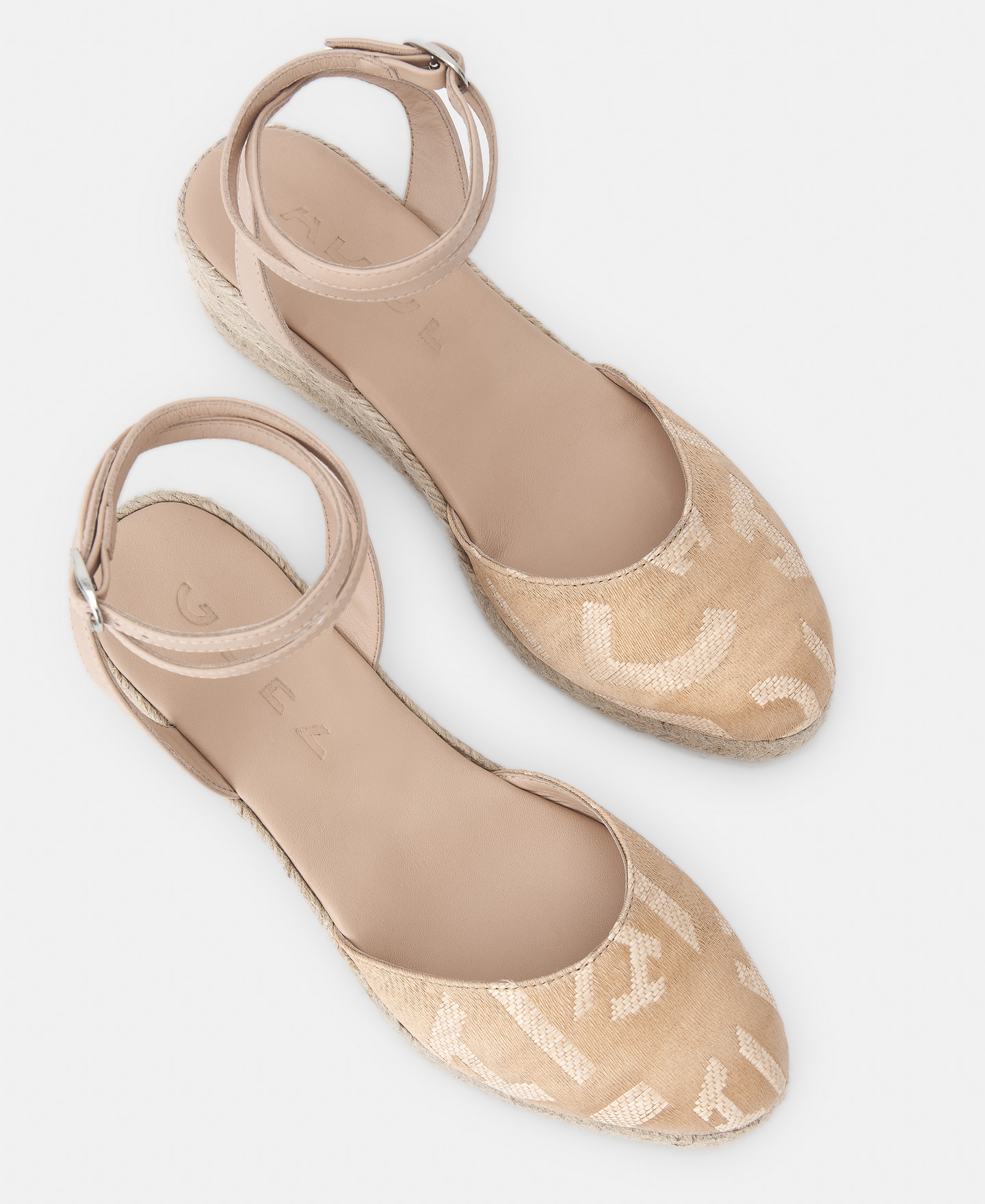 Double jute espadrille with wedge image number 1