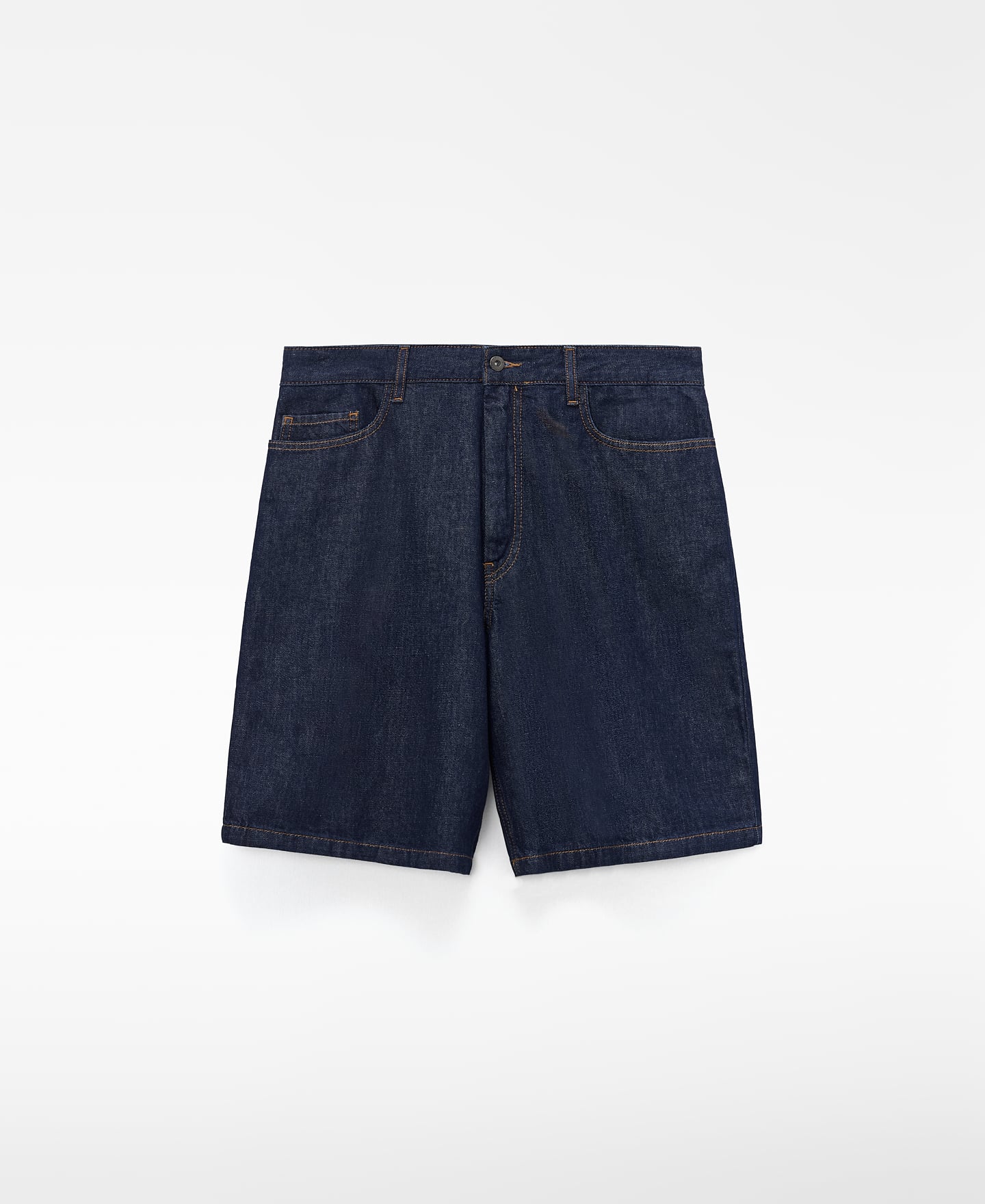 Cotton denim bermuda shorts image number 4