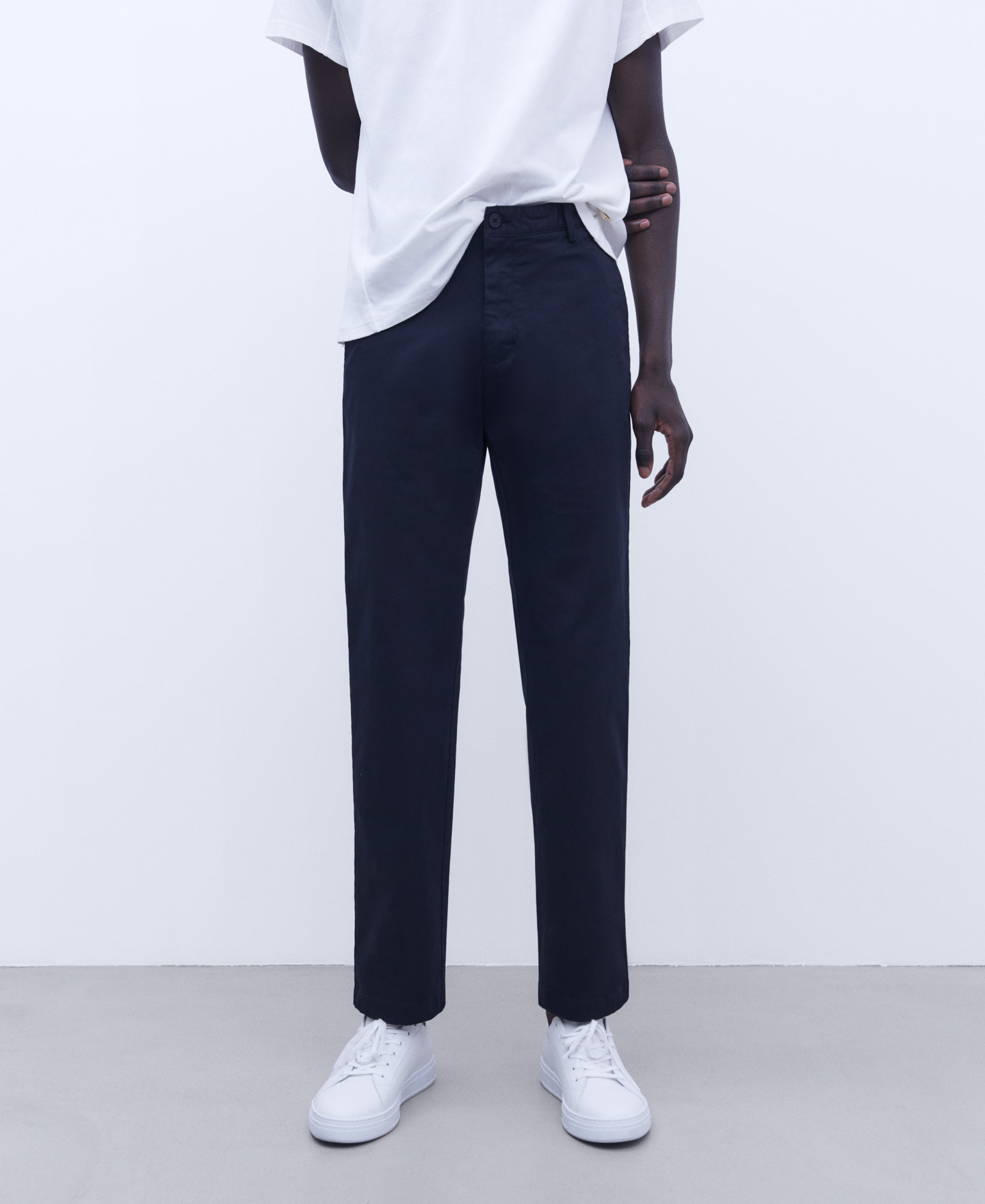 Cotton twill chino trousers image number 0
