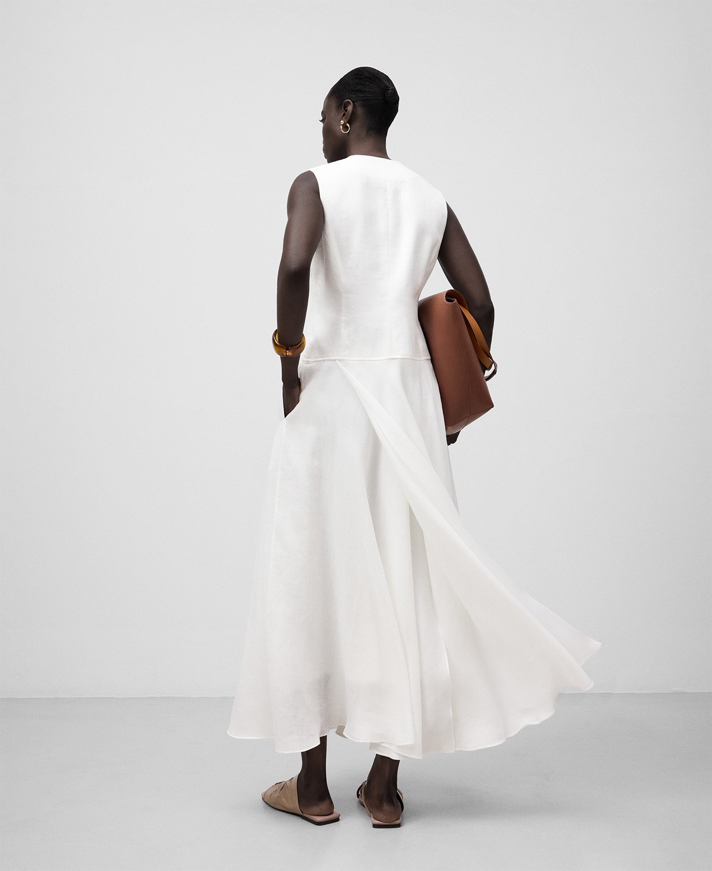 Combined midi dress woman image number 2
