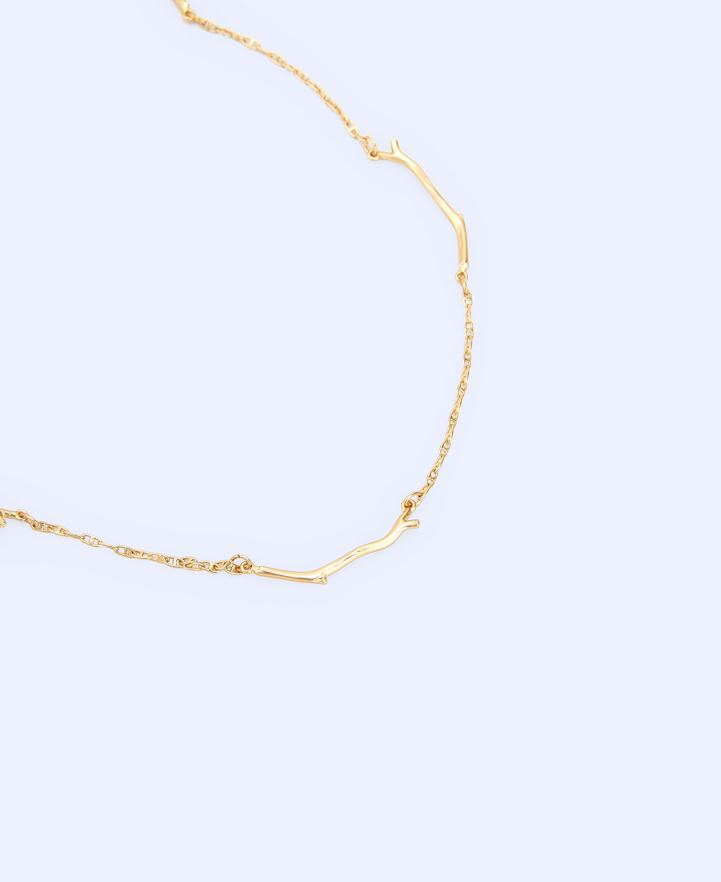 Collar con cadena de ramas en metal image number 1