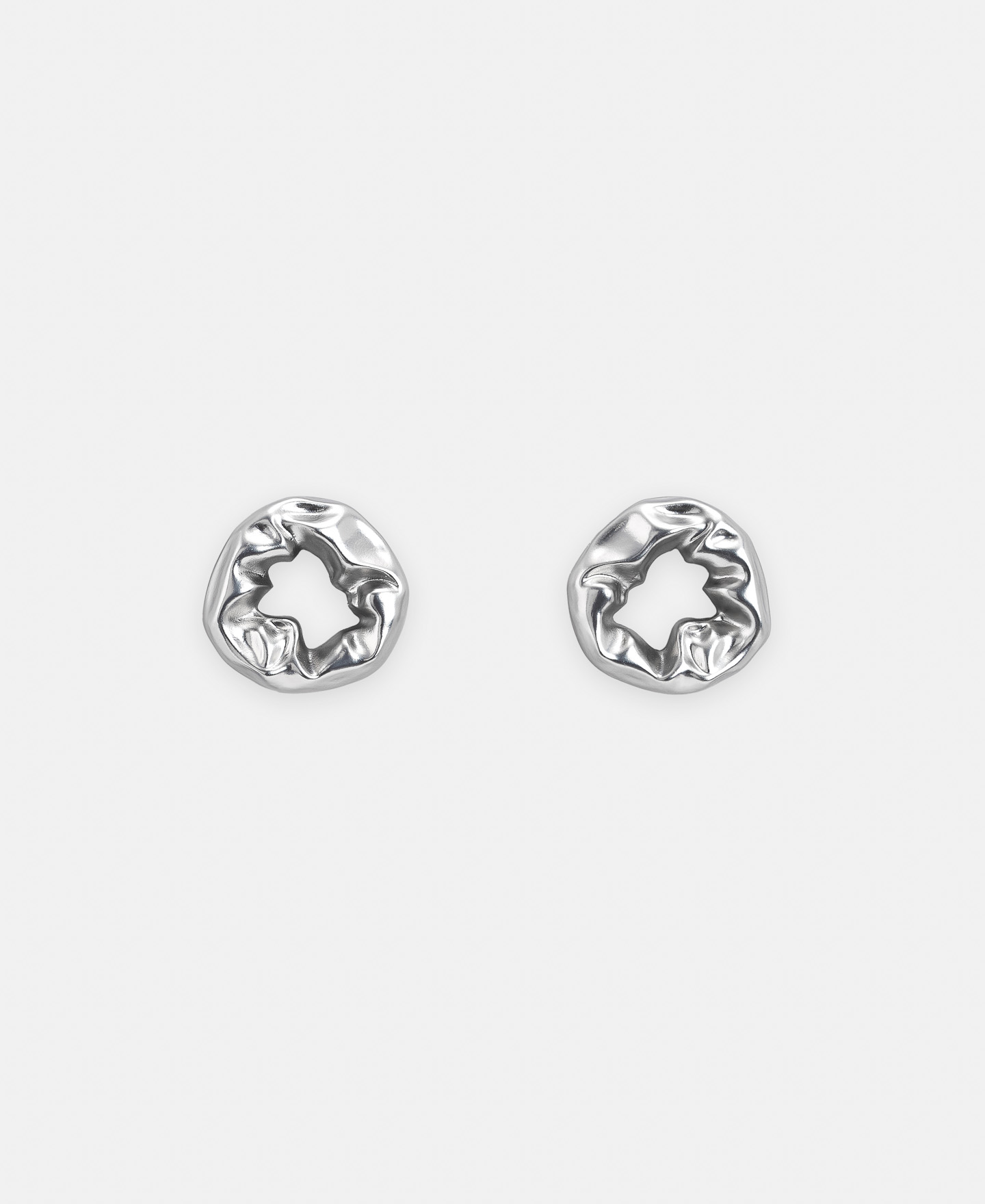 Volumetric metal earrings image number 0