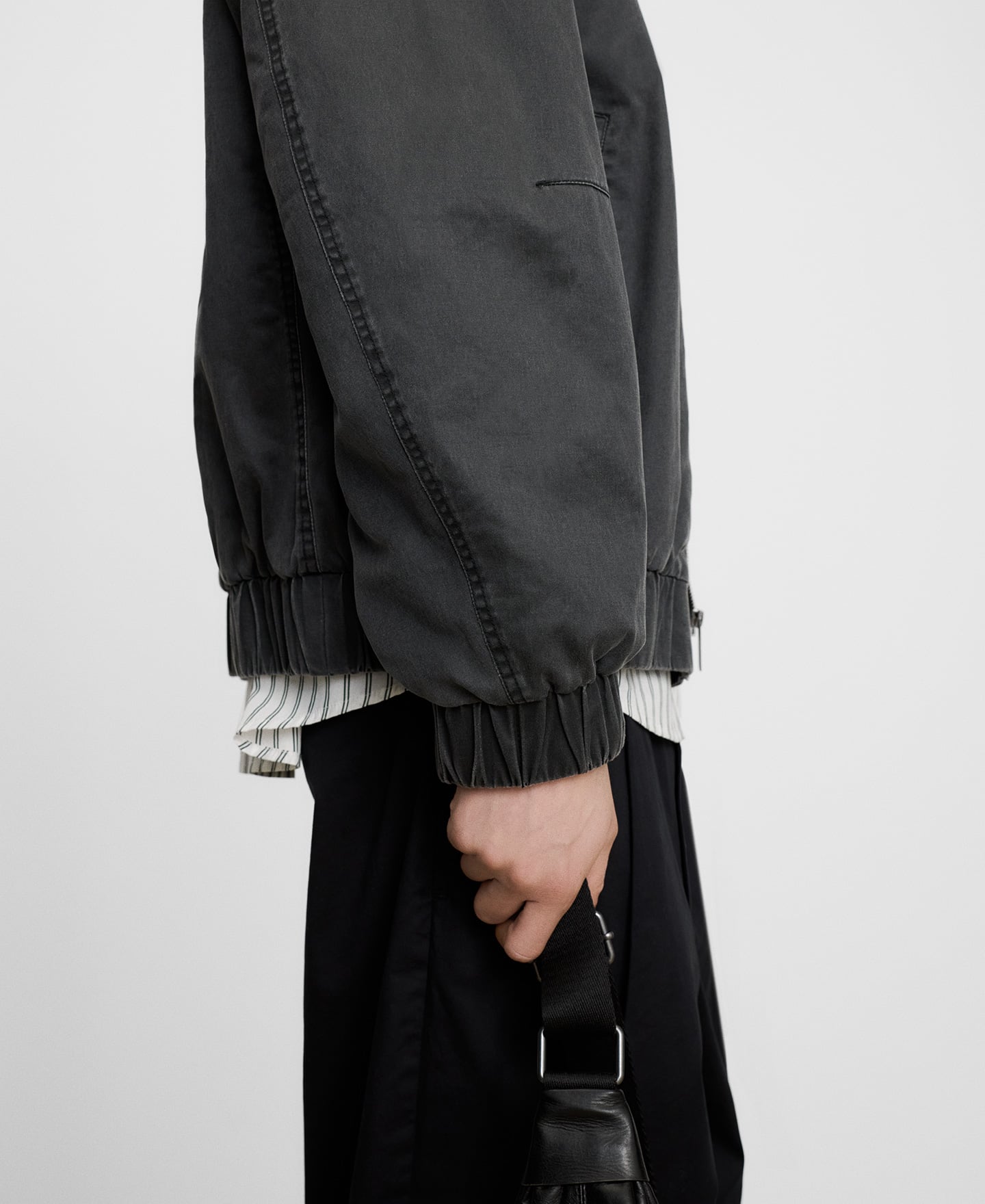 Waxed-effect spread collar jacket image number 3