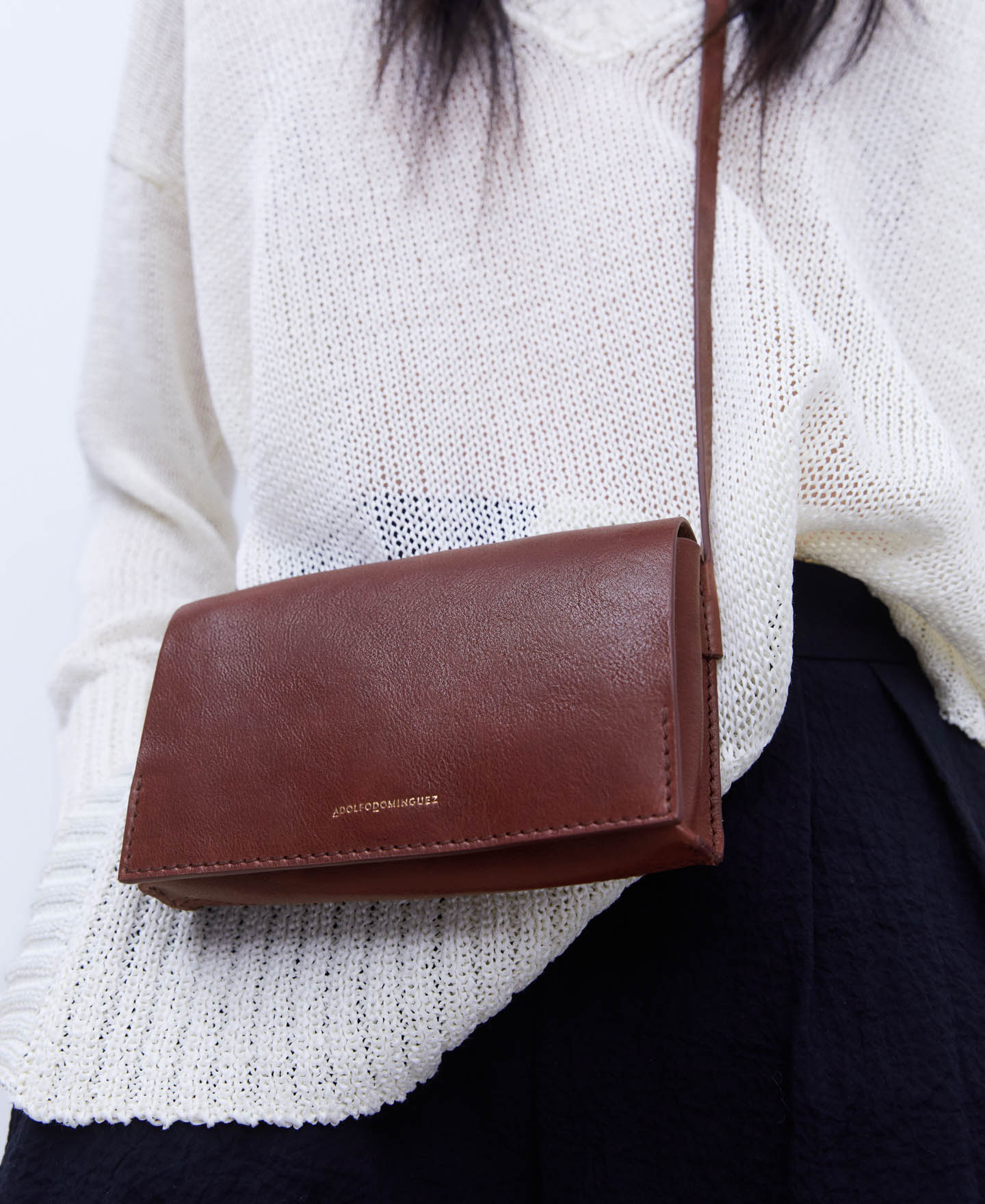 Vachetta leather shoulder bag image number 5
