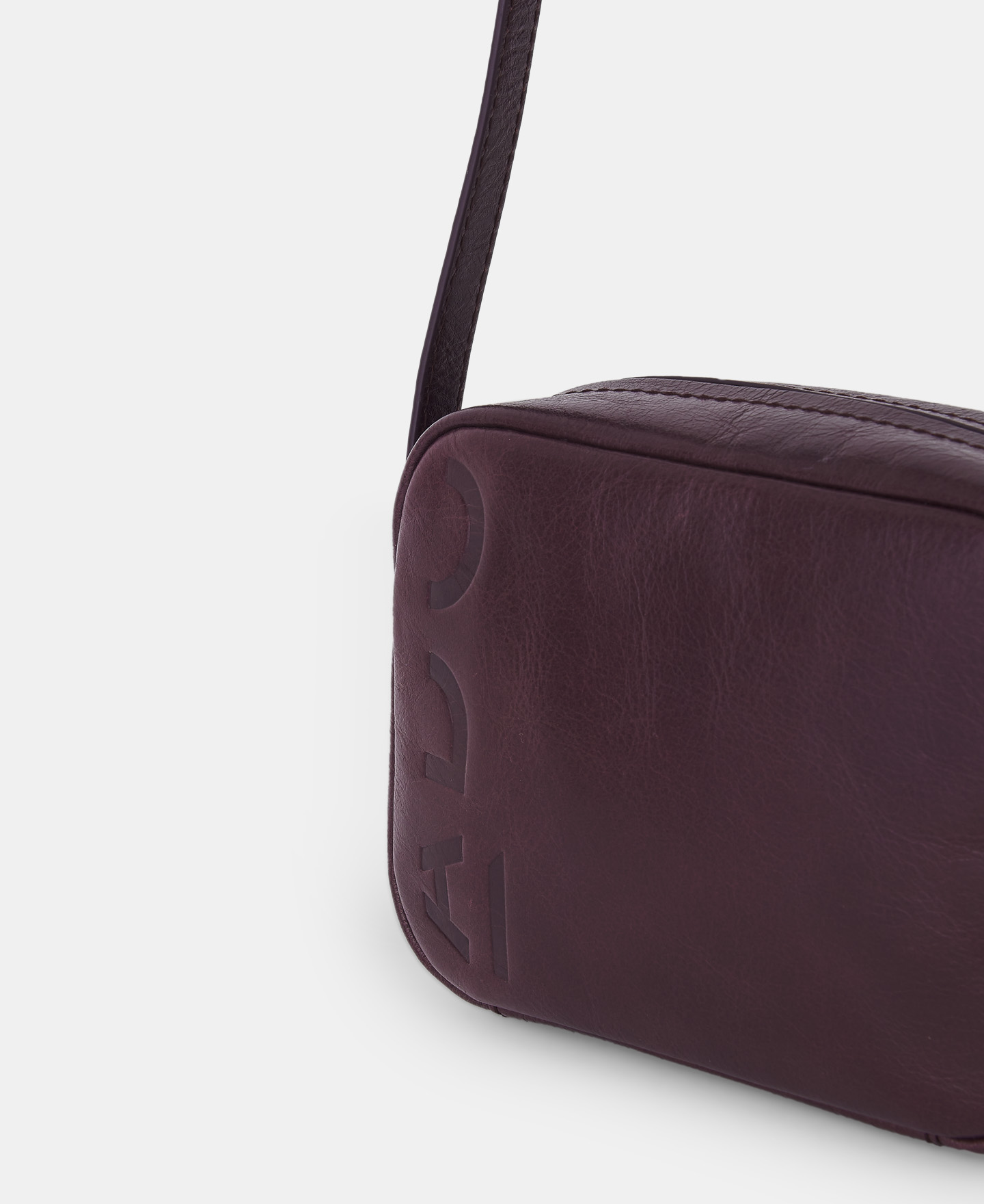 Square glossy grained crossbody bag image number 1