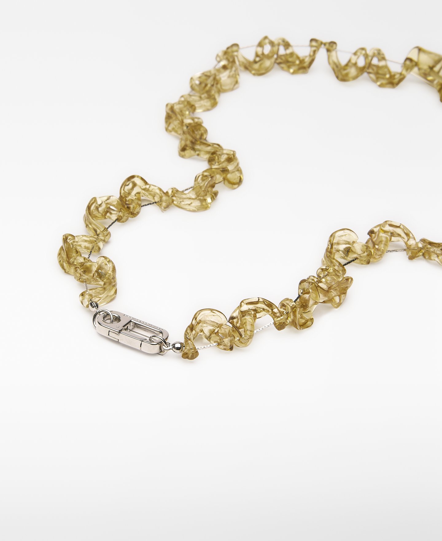Translucent resin necklace woman image number 2