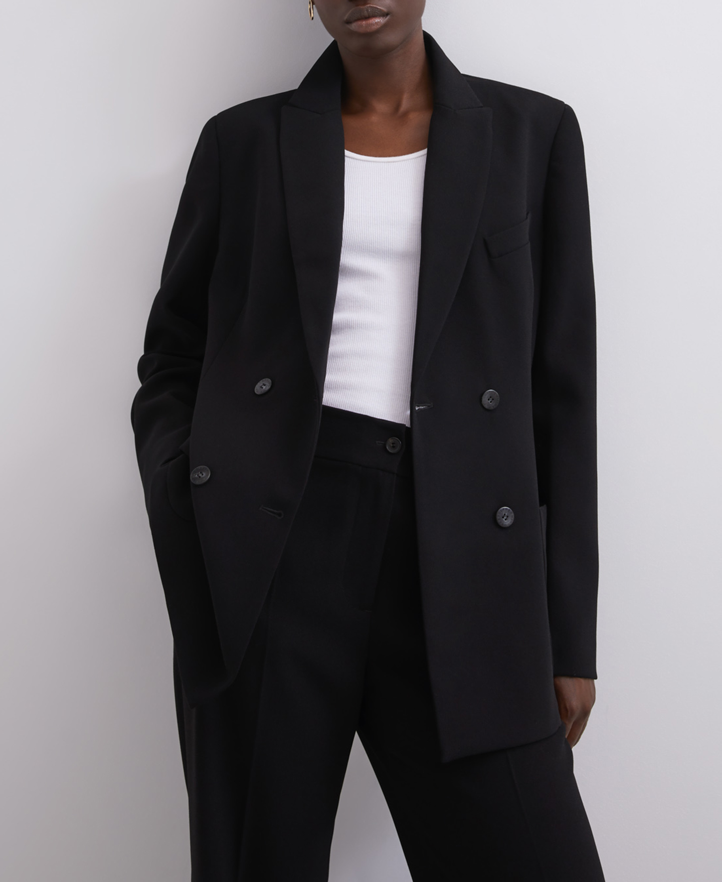 Four button straight blazer image number 1