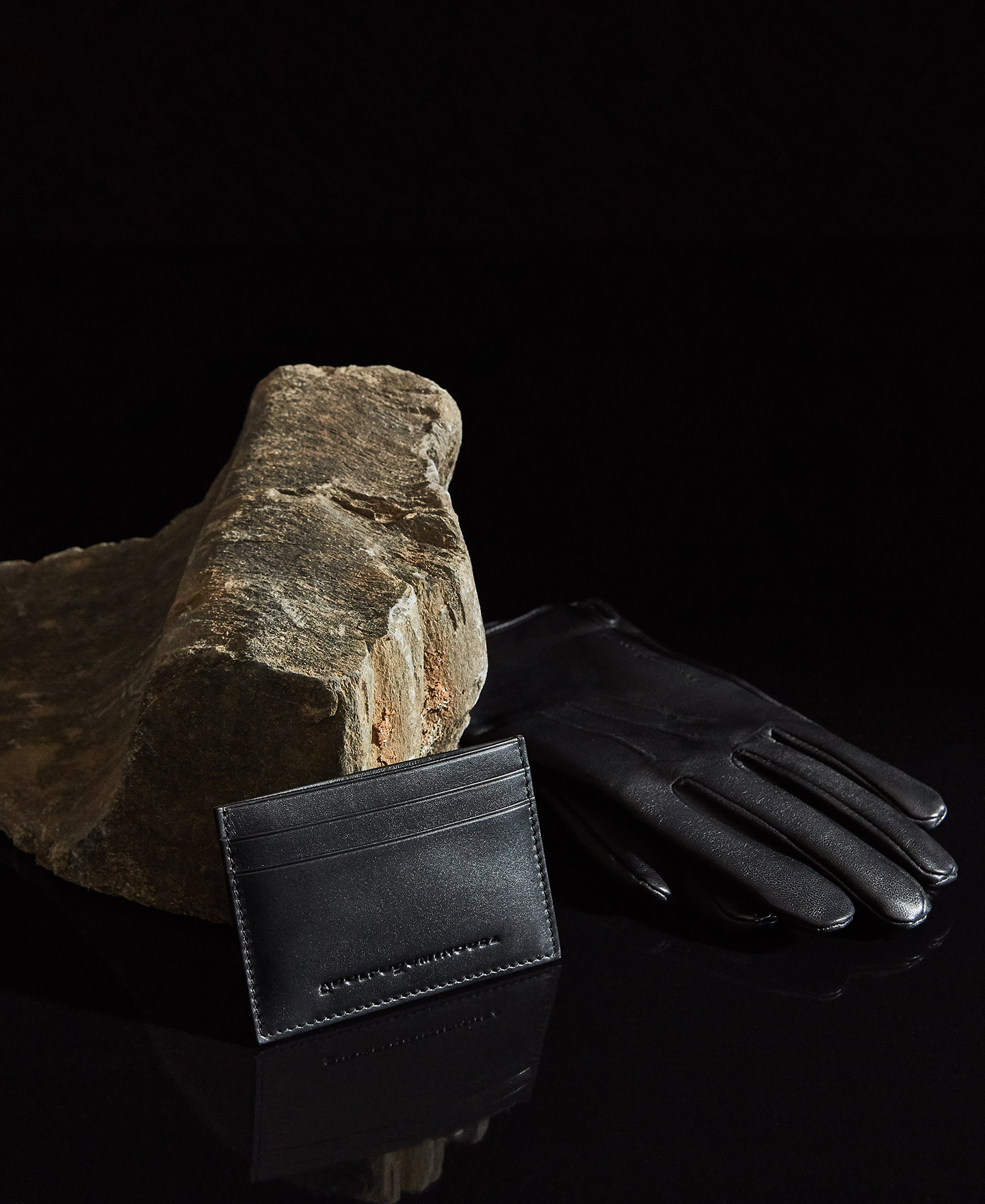 Pack Cartera y guantes en piel image number 0