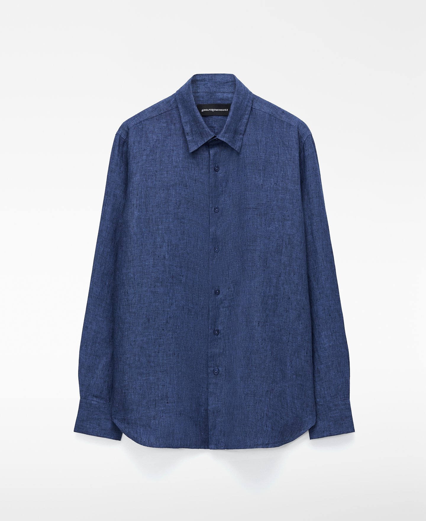 Linen regular fit spread collar shirt image number 4