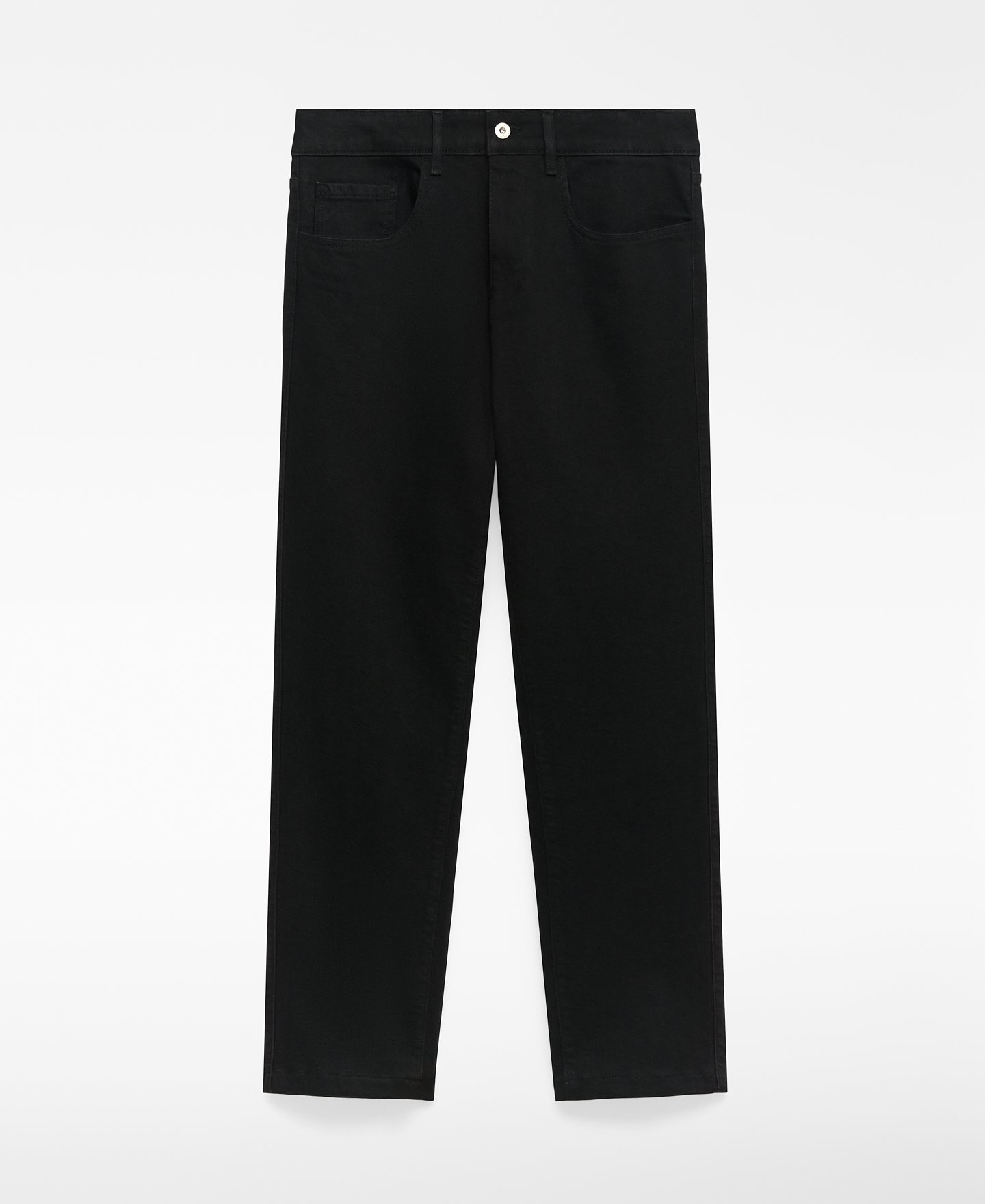 Black denim trousers man image number 4