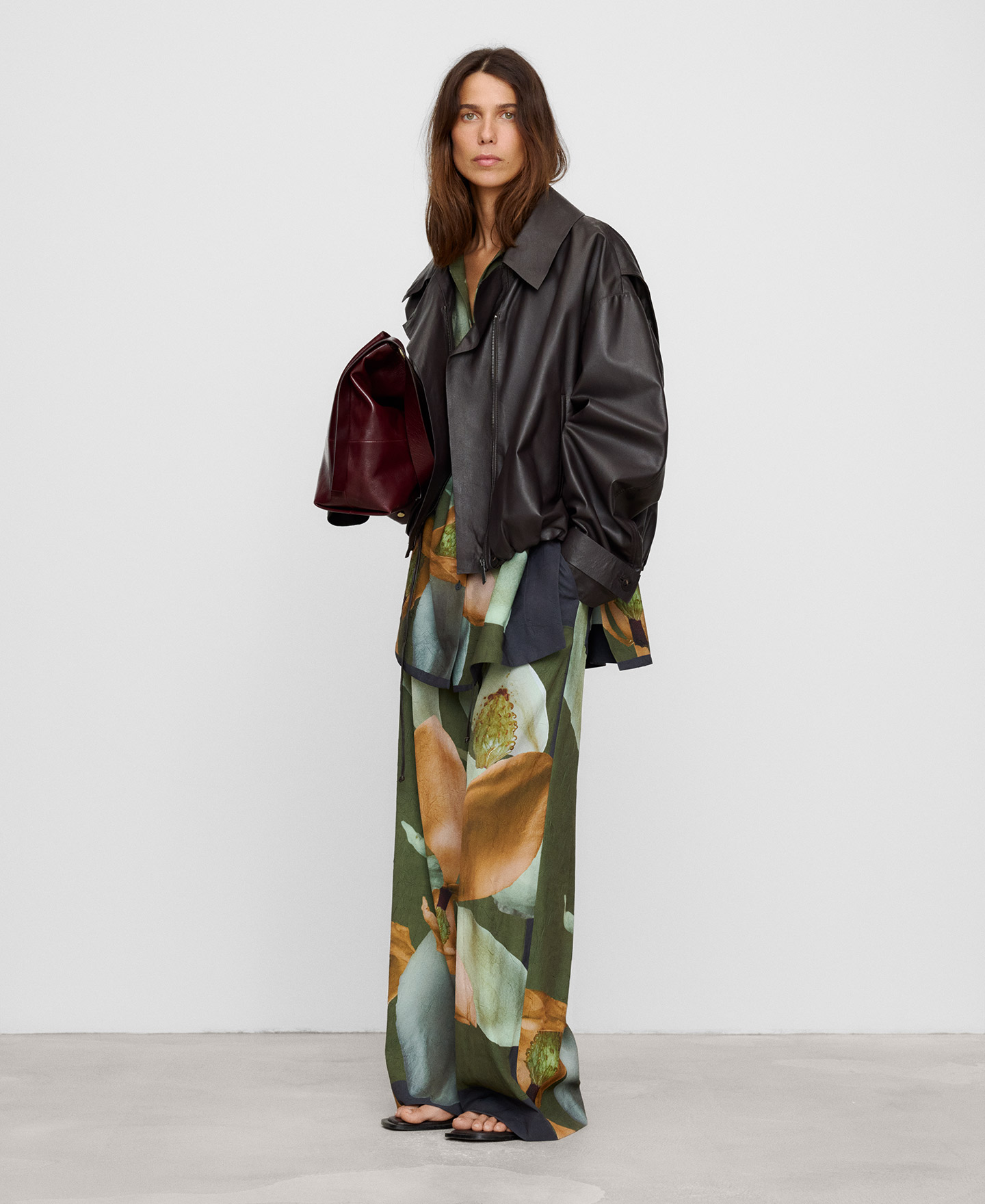 Chemise oversize fluide imprim&eacute;e image number 1
