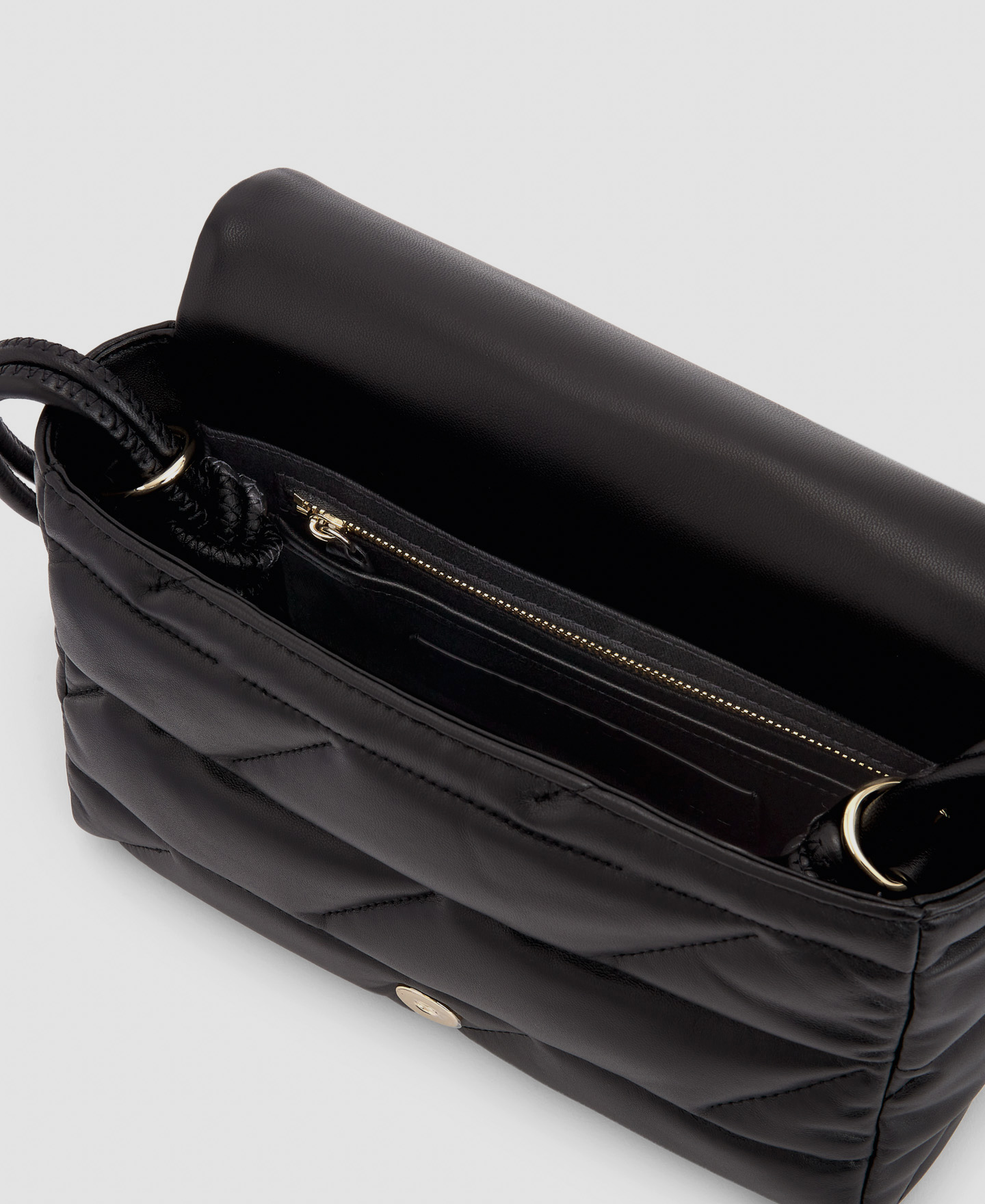 Deconstructed logo nappa shoulder bag image number 2