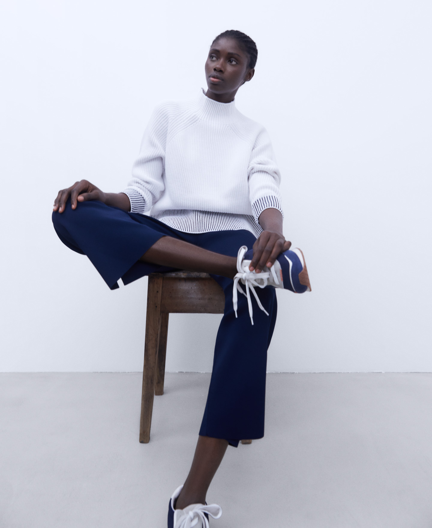 Baskets en cuir et nylon image number 3