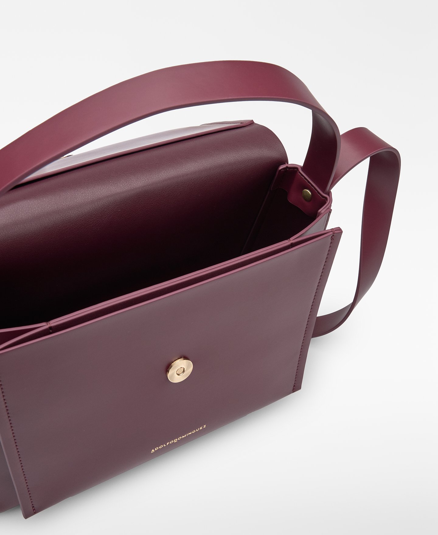 Leather-Non-Leather flap crossbody woman image number 2