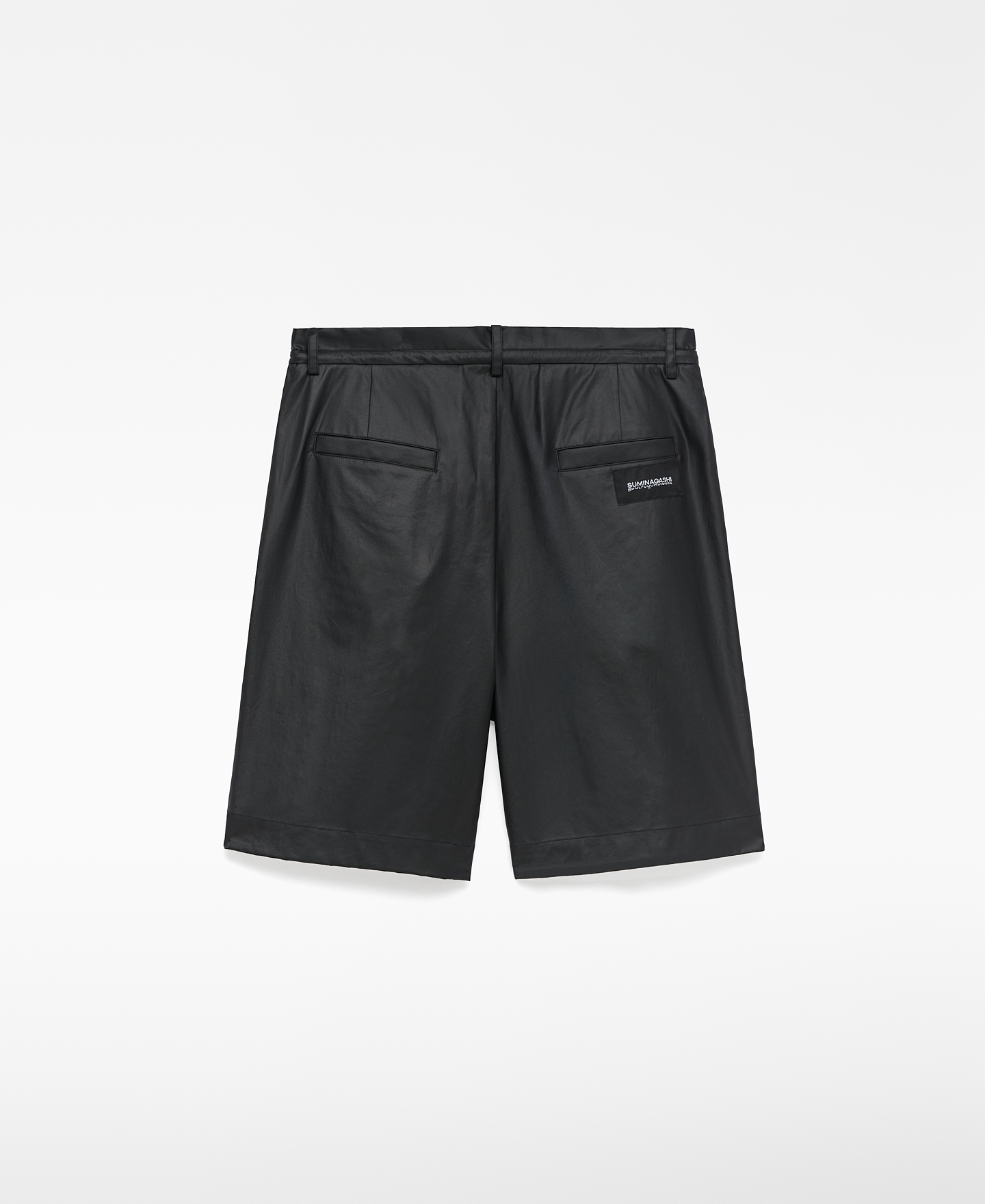 Relaxed fit black Bermuda shorts man image number 5