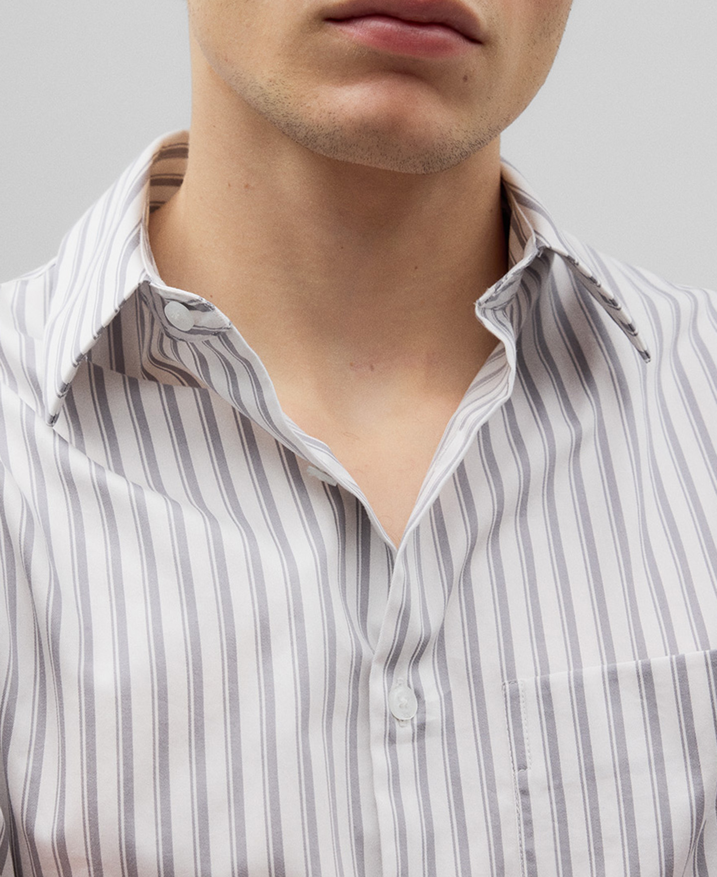 Camisa rayas algod&oacute;n hombre image number 3