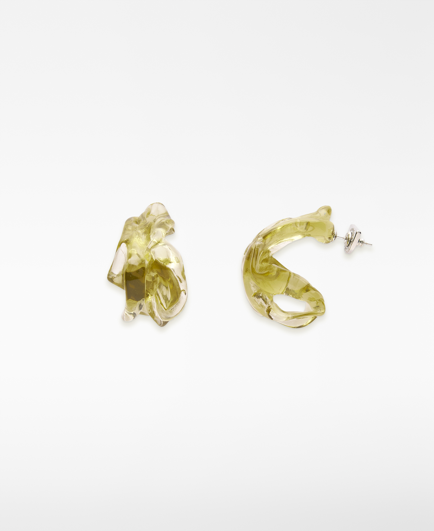 Translucent resin earrings woman image number 0