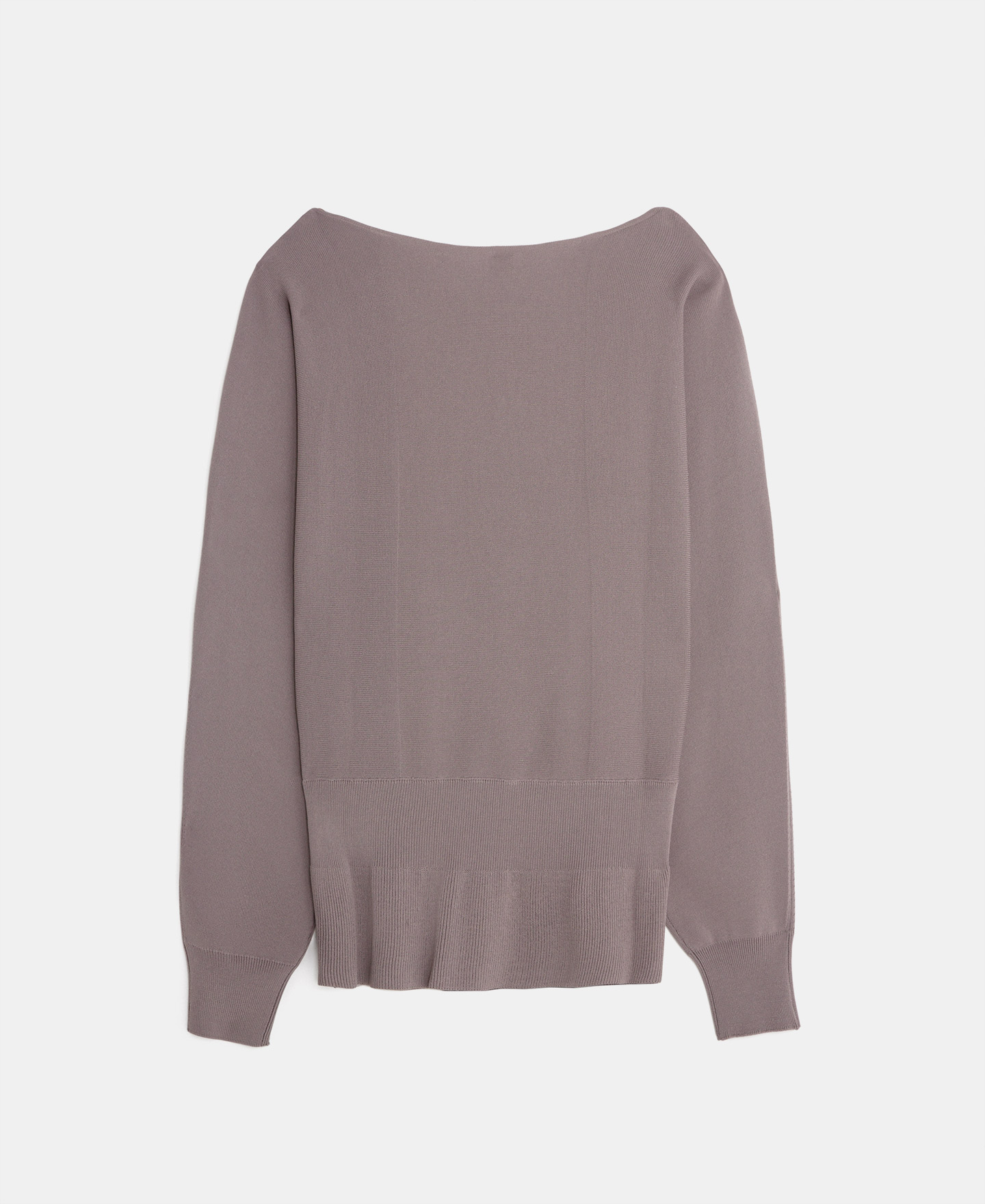 Peplum sweater in viscose knitted rubber image number 5