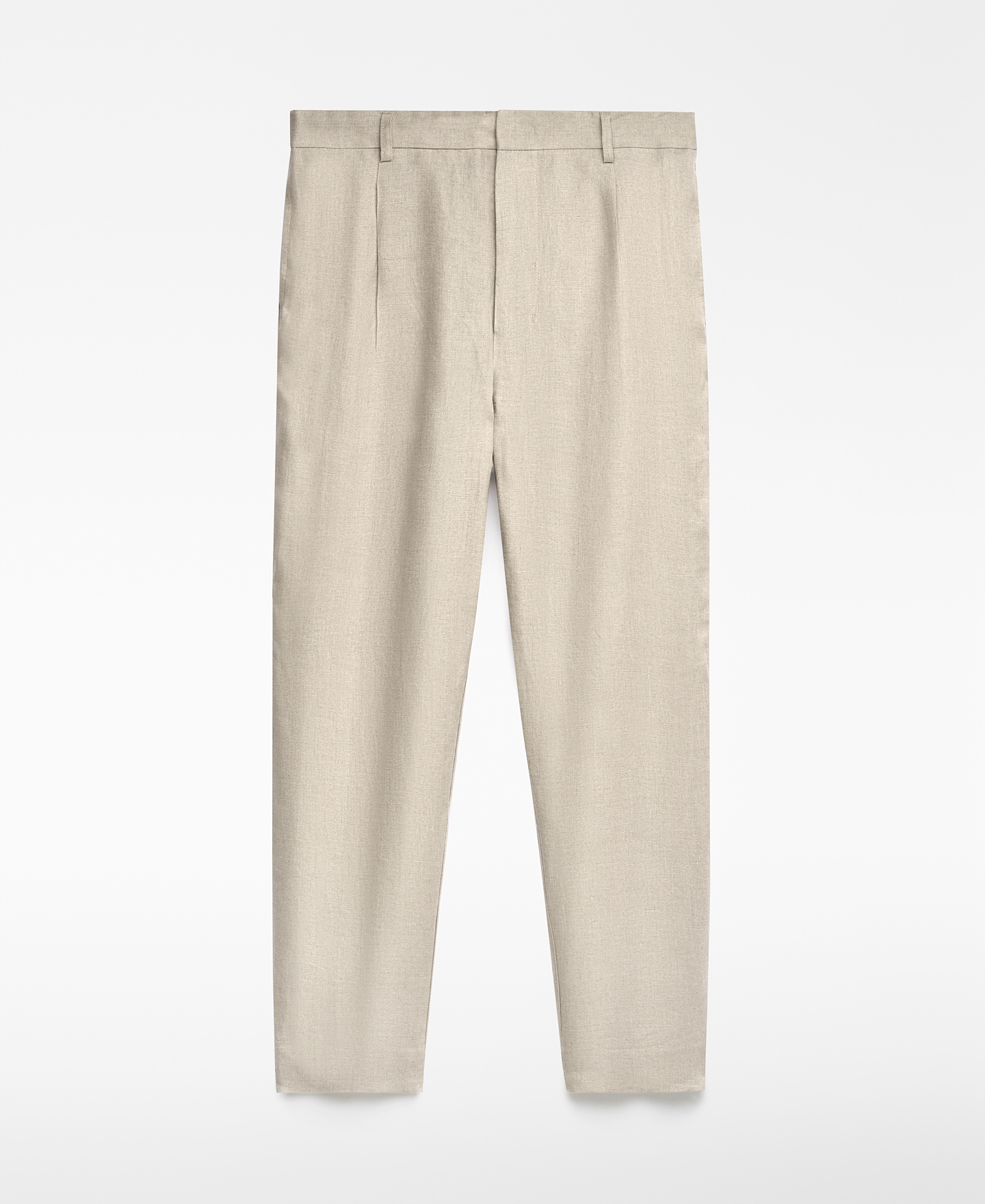 Linen relaxed fit trousers man image number 4