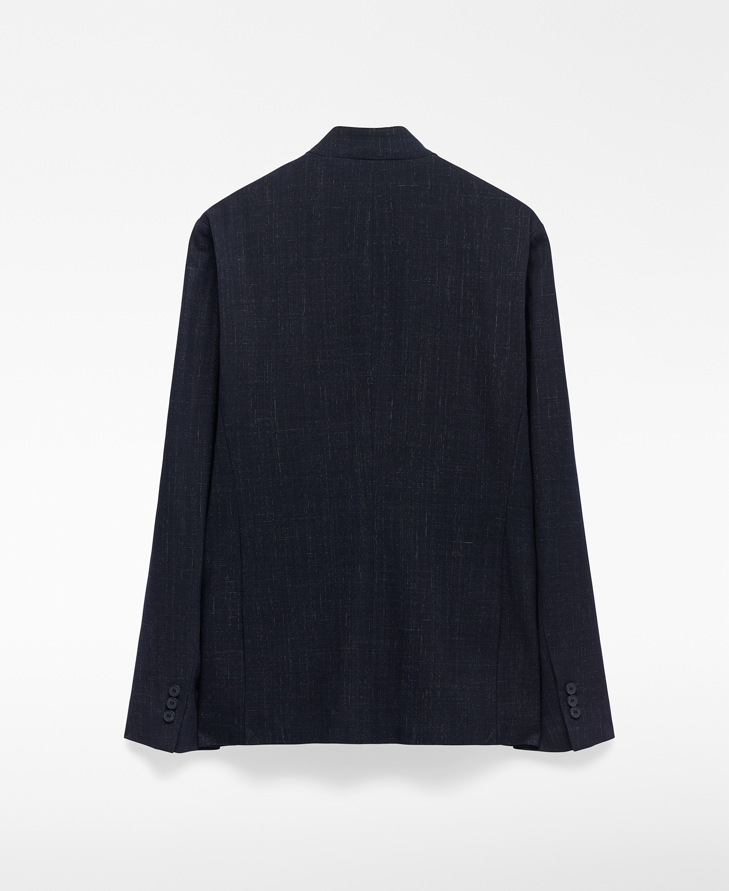 Mandarin collar structured blazer man image number 5
