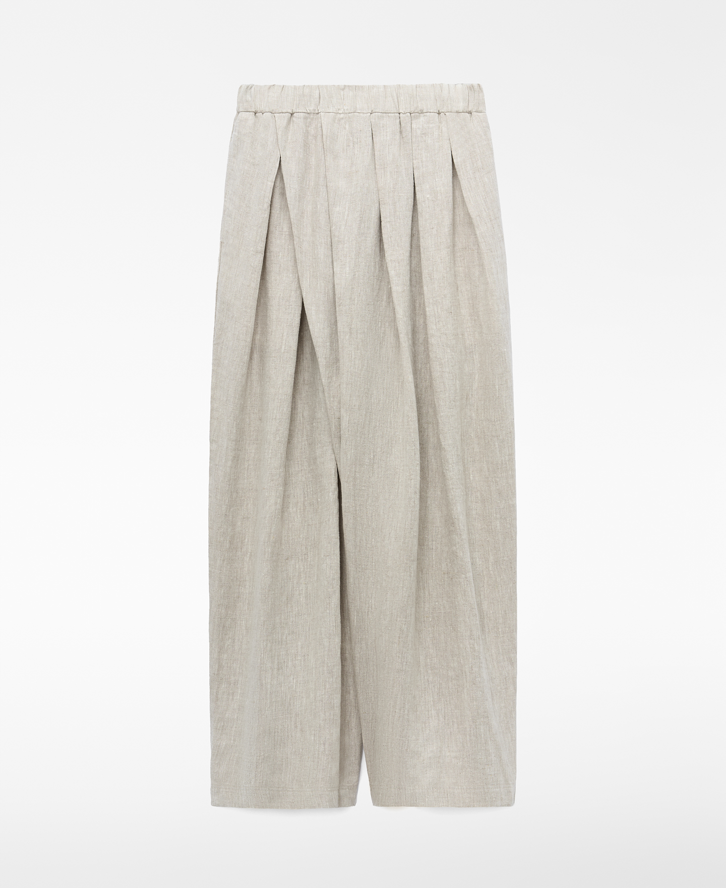 Linen cross-over pleated trousers image number 6