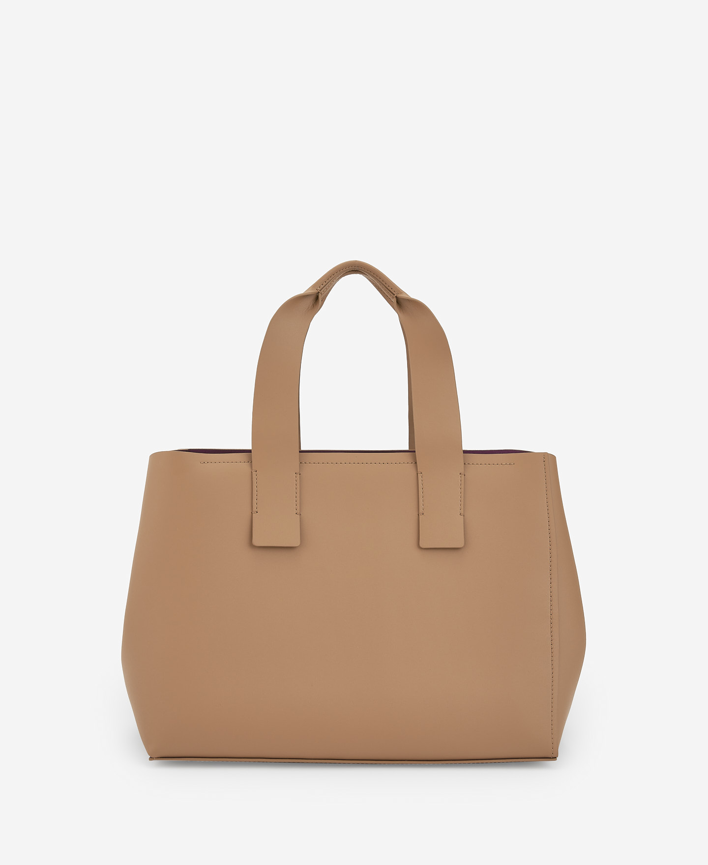 Bolso grande camel en piel responsable image number 1