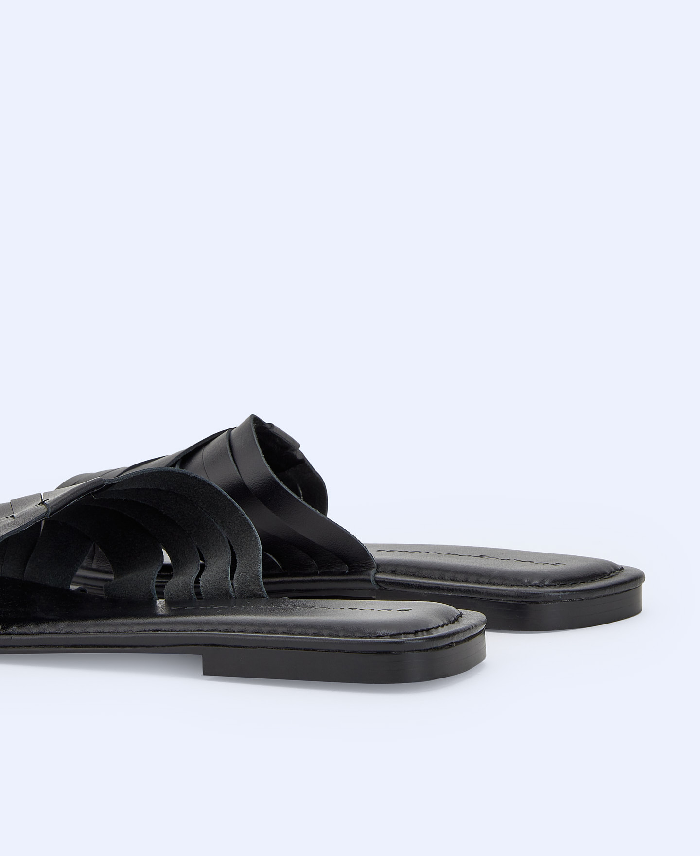 Braided leather flat sandal image number 2