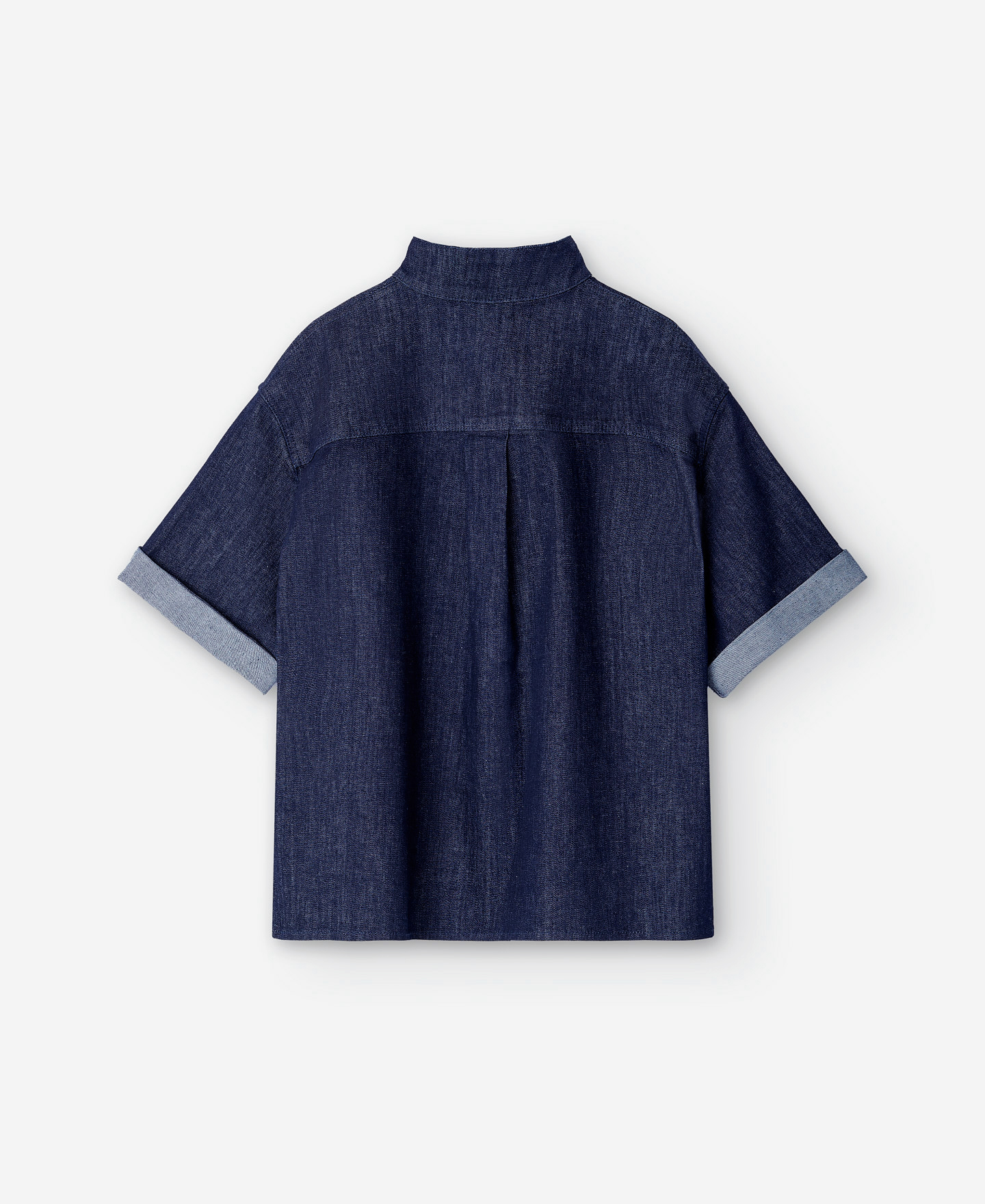 Camisa denim cuello Mao image number 5