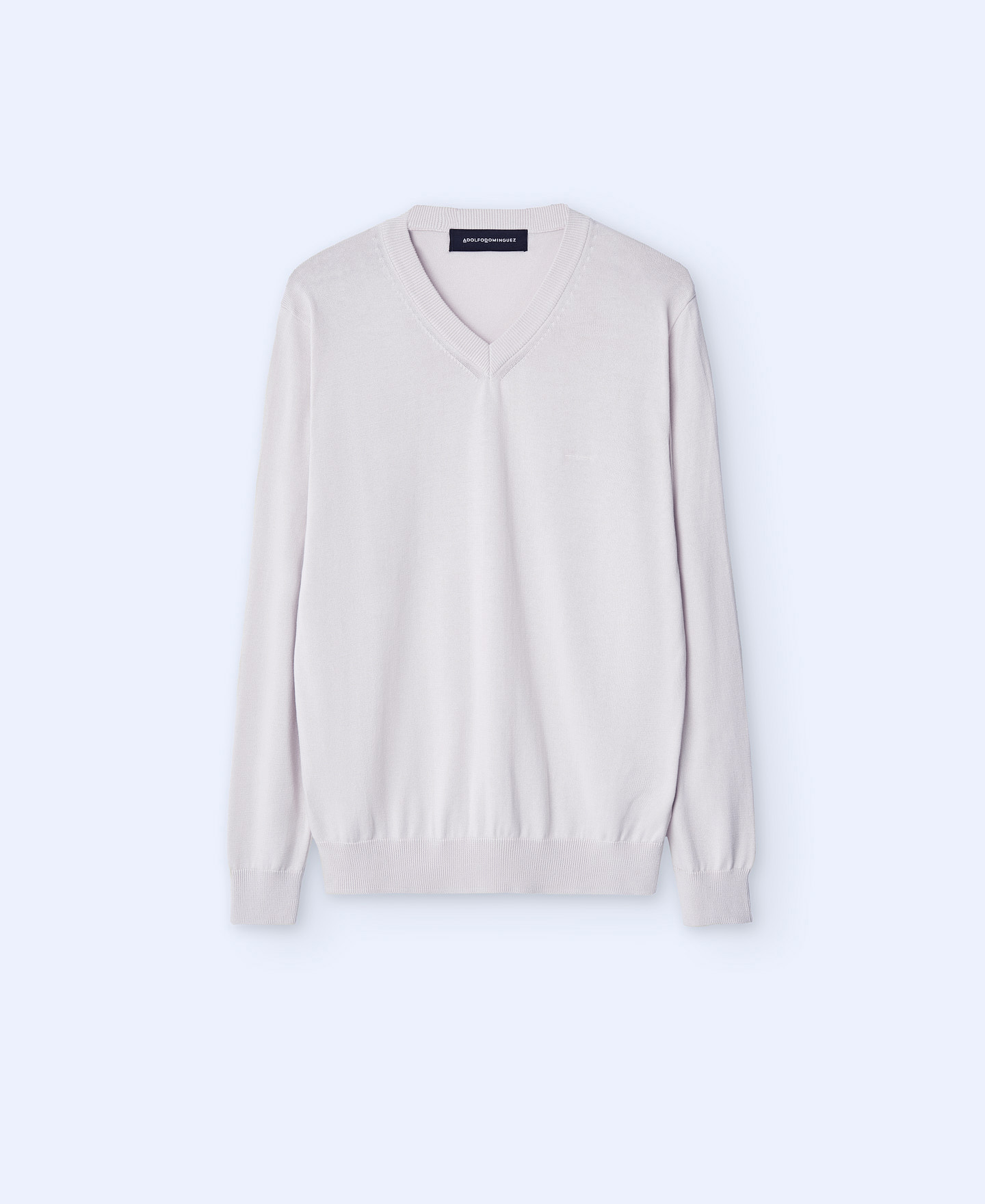 Organic cotton V-neck sweater image number 4