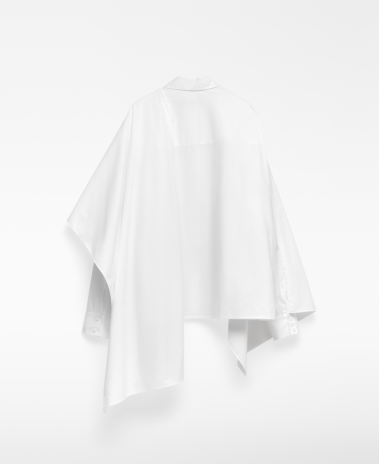 Shirt with overlapping shawl image number 5