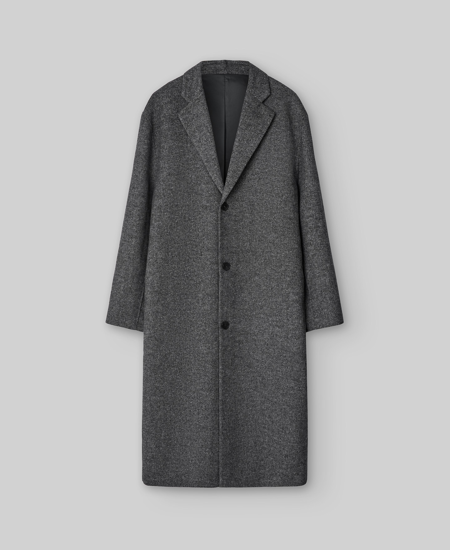 Merino wool blend grey coat man image number 6