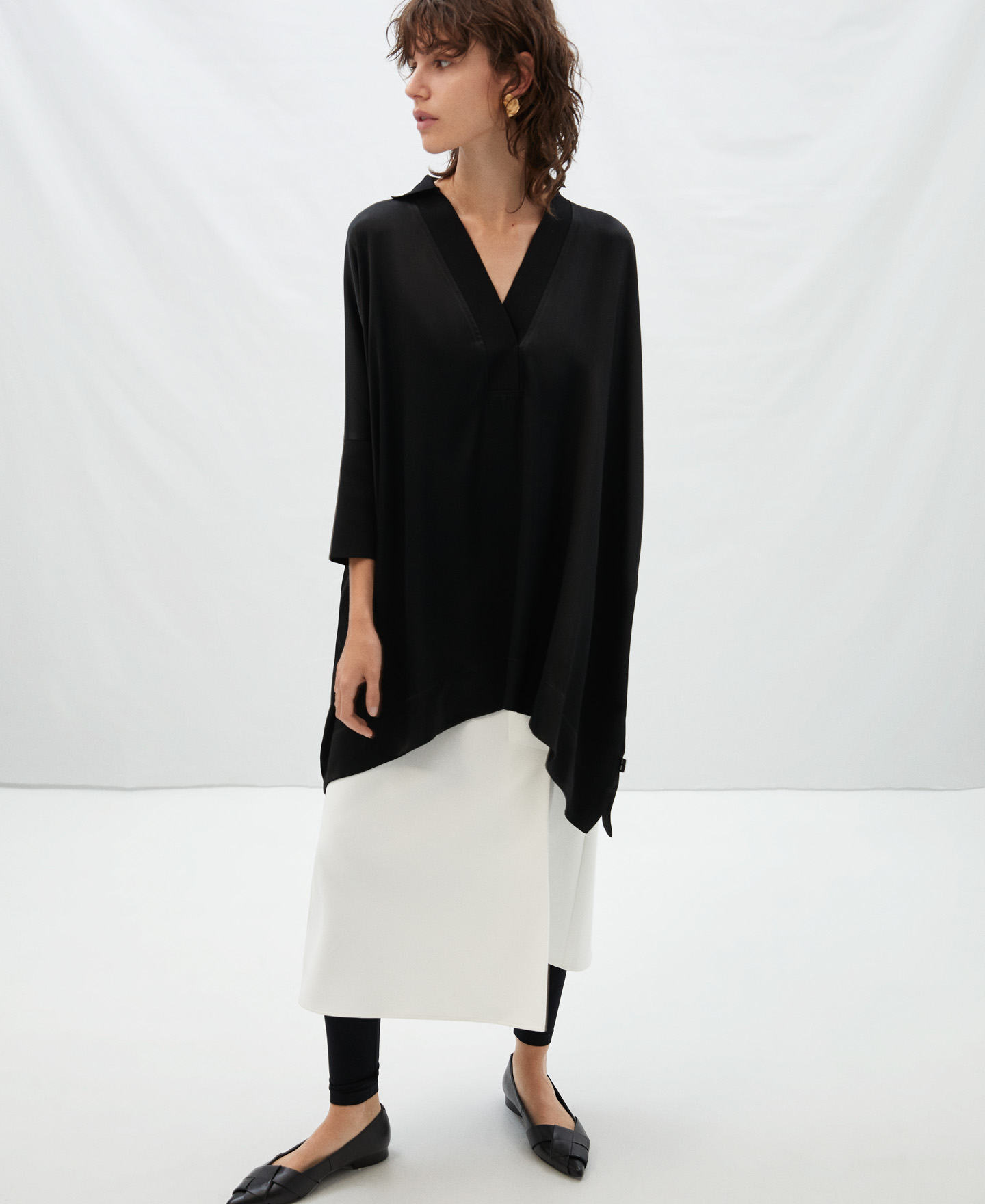 Oversized viscose blouse image number 1