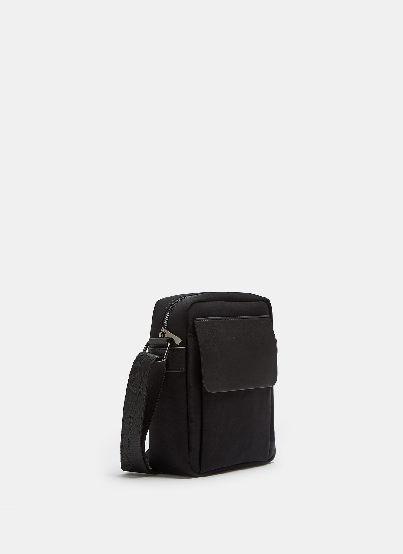 Nylon crossbody bag with flap pocket image number 1