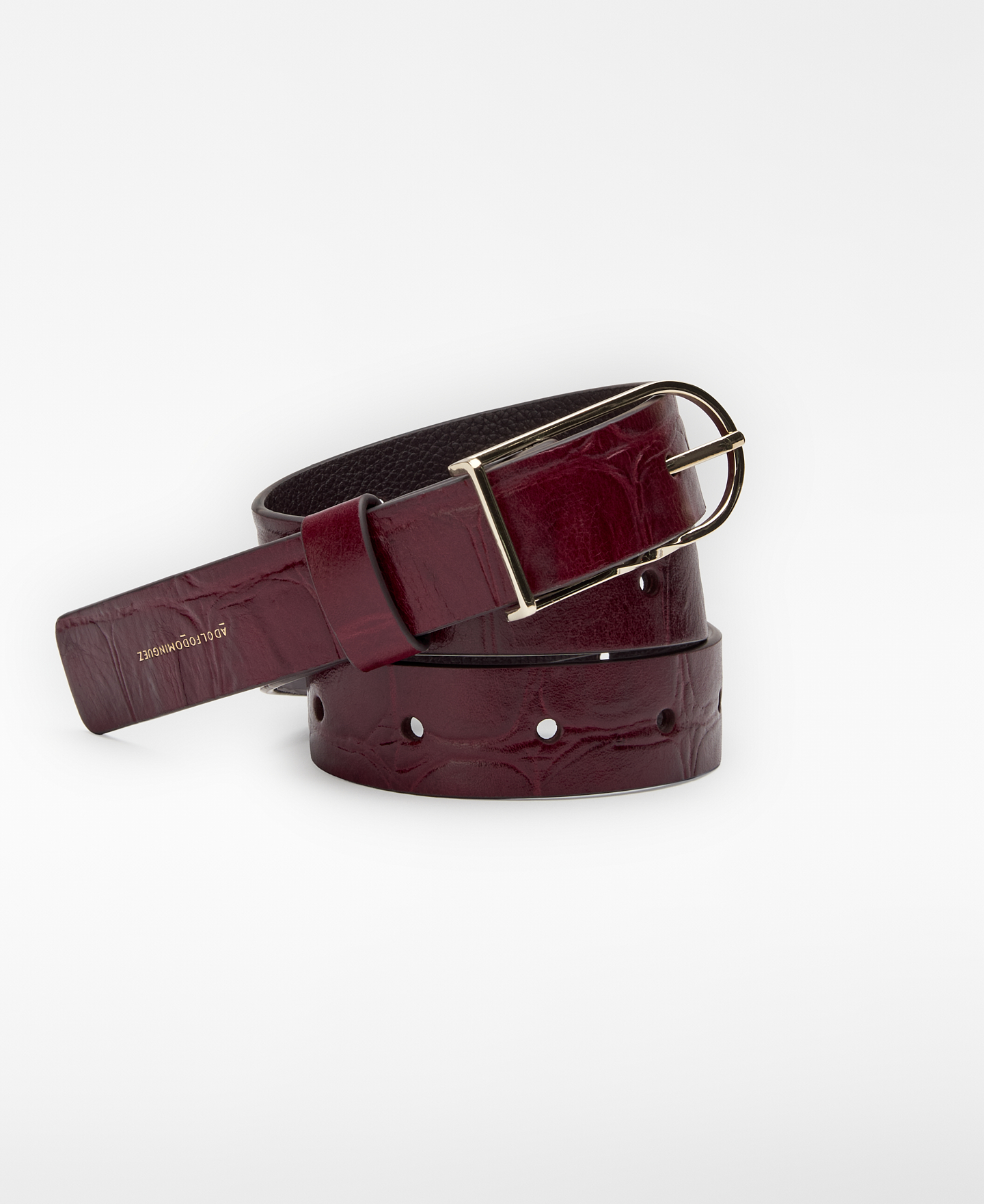 Croc-effect belt image number 1