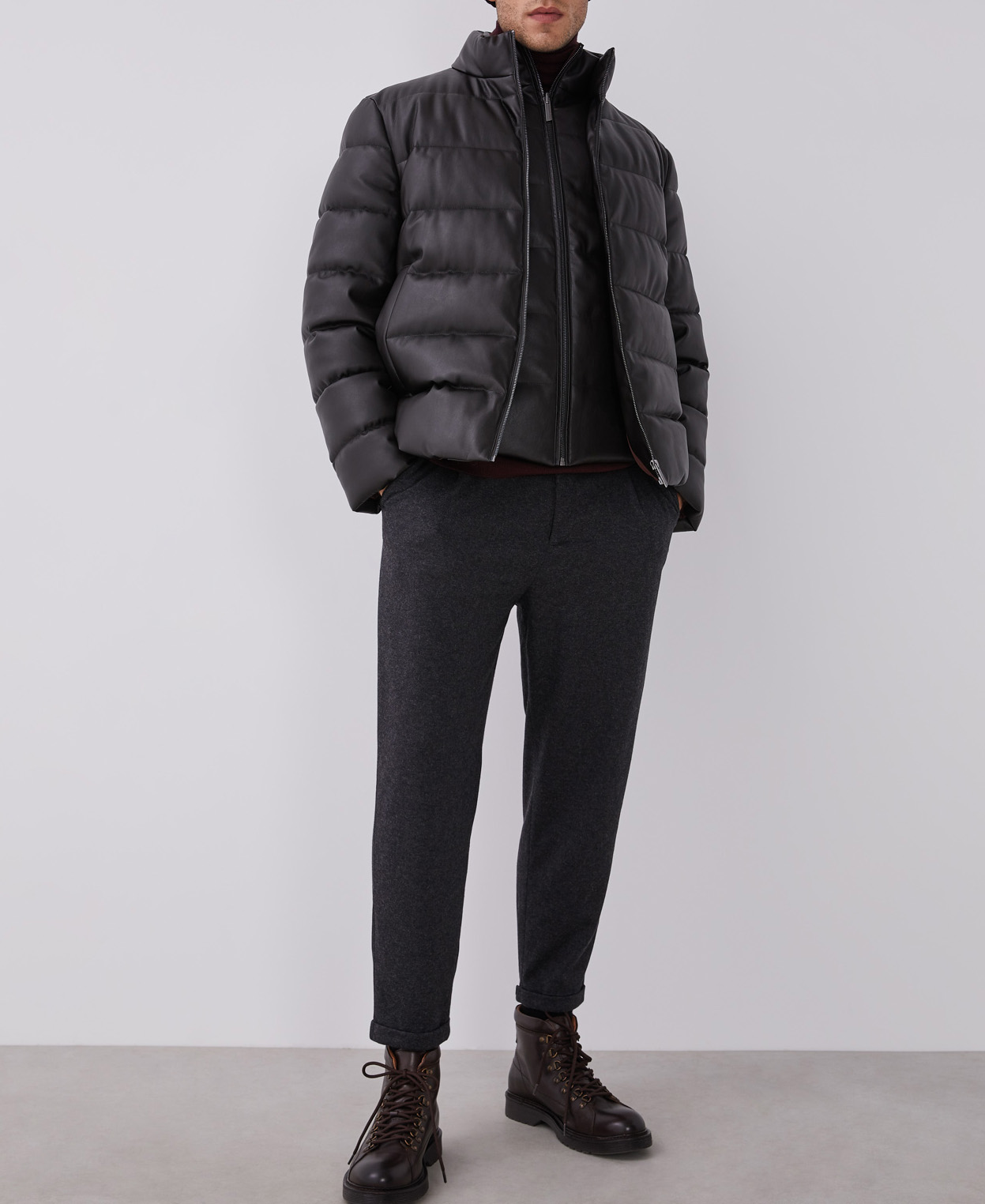 Reversible gummed puffer waistcoat image number 6