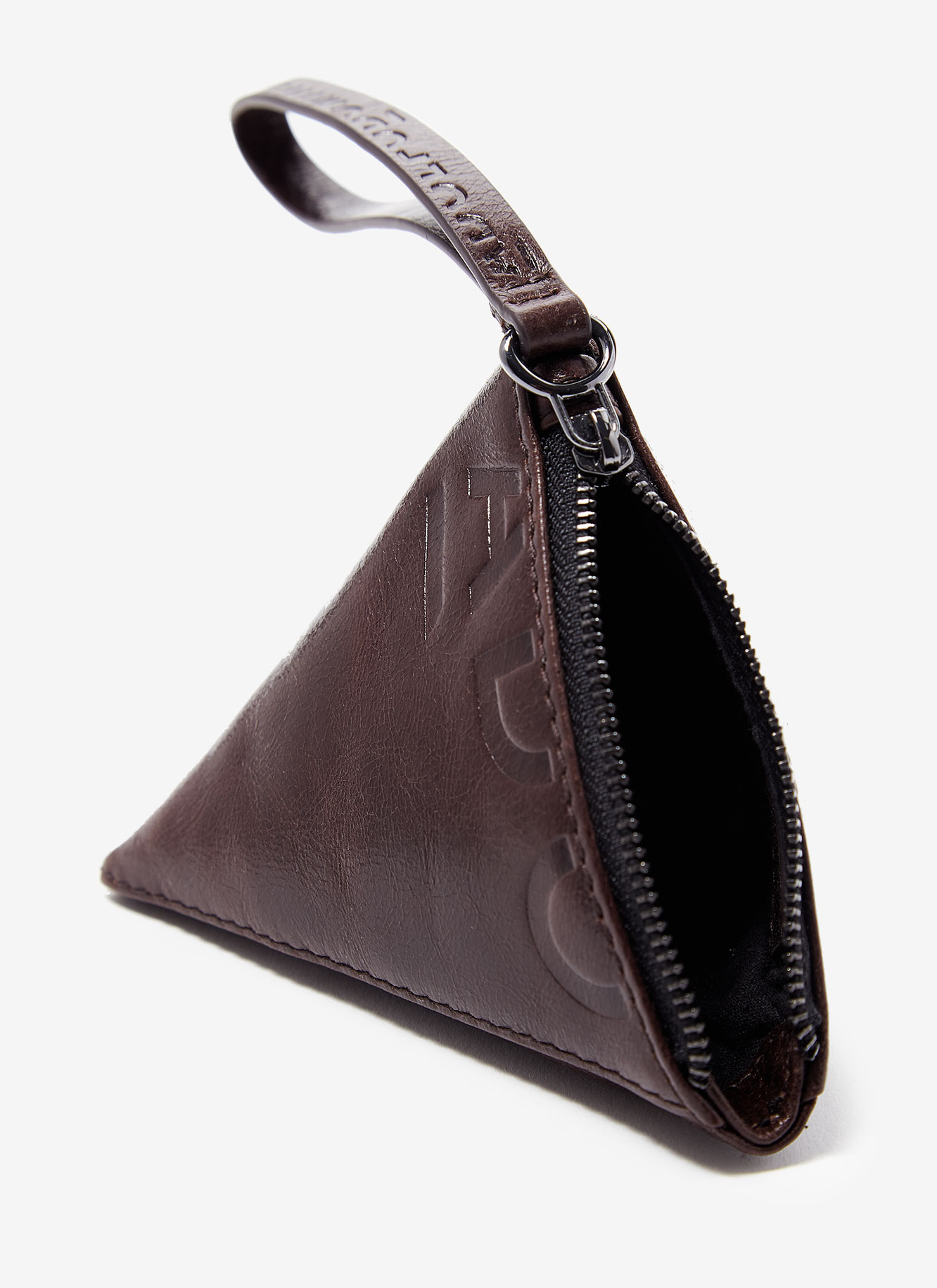 Triangular leather coin holder image number 1