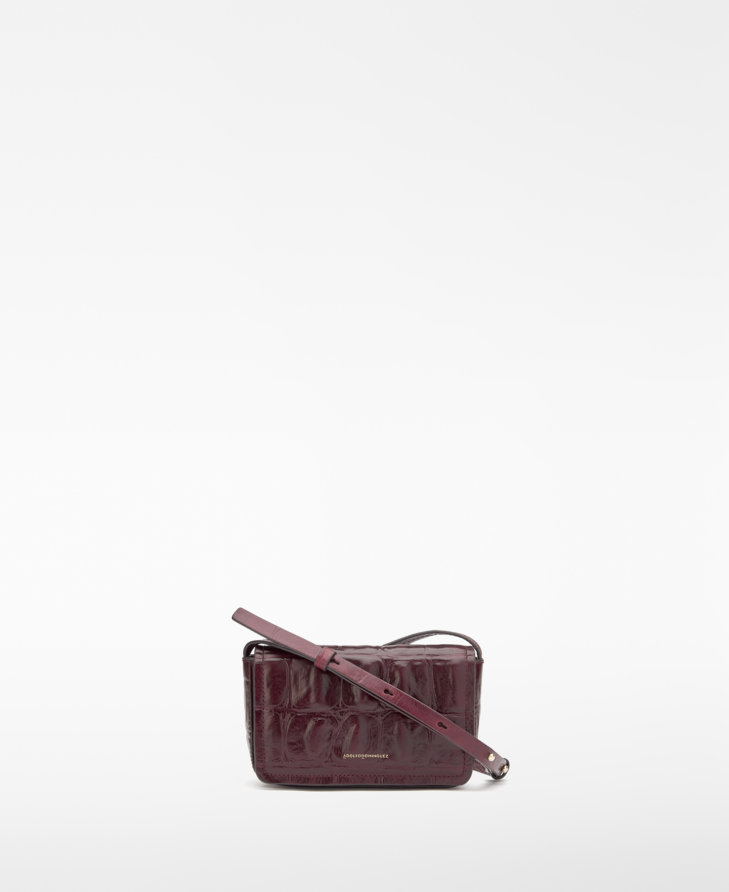 Mica croc-effect mini crossbody image number 0