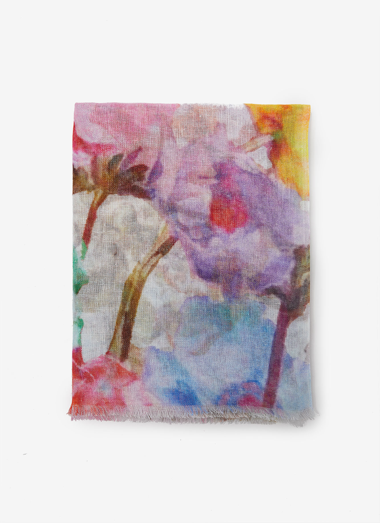 Modal and linen flowered foulard image number 0