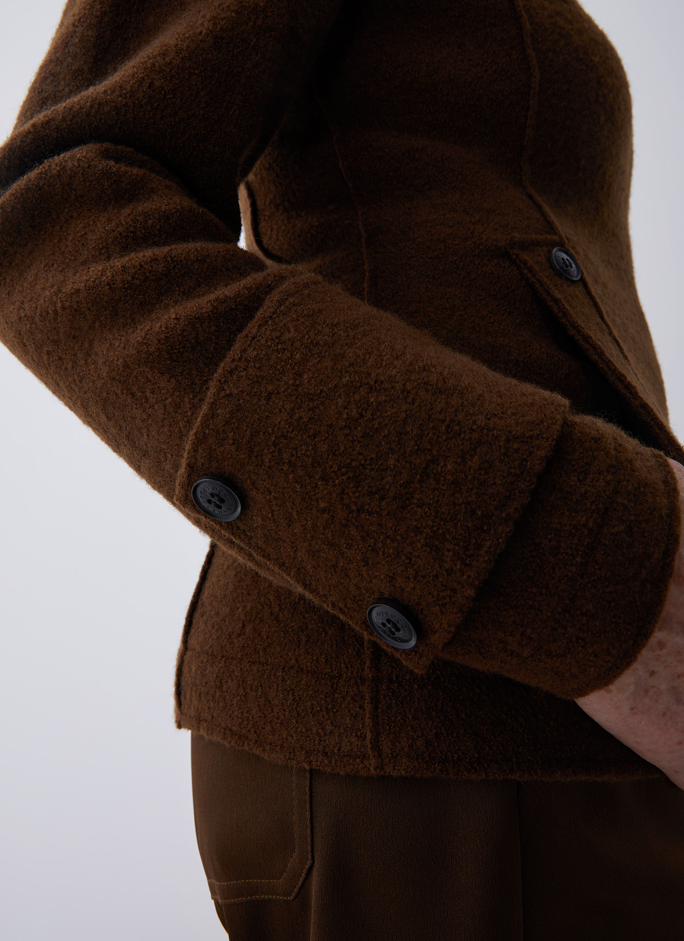 Merino boiled wool jacket image number 2