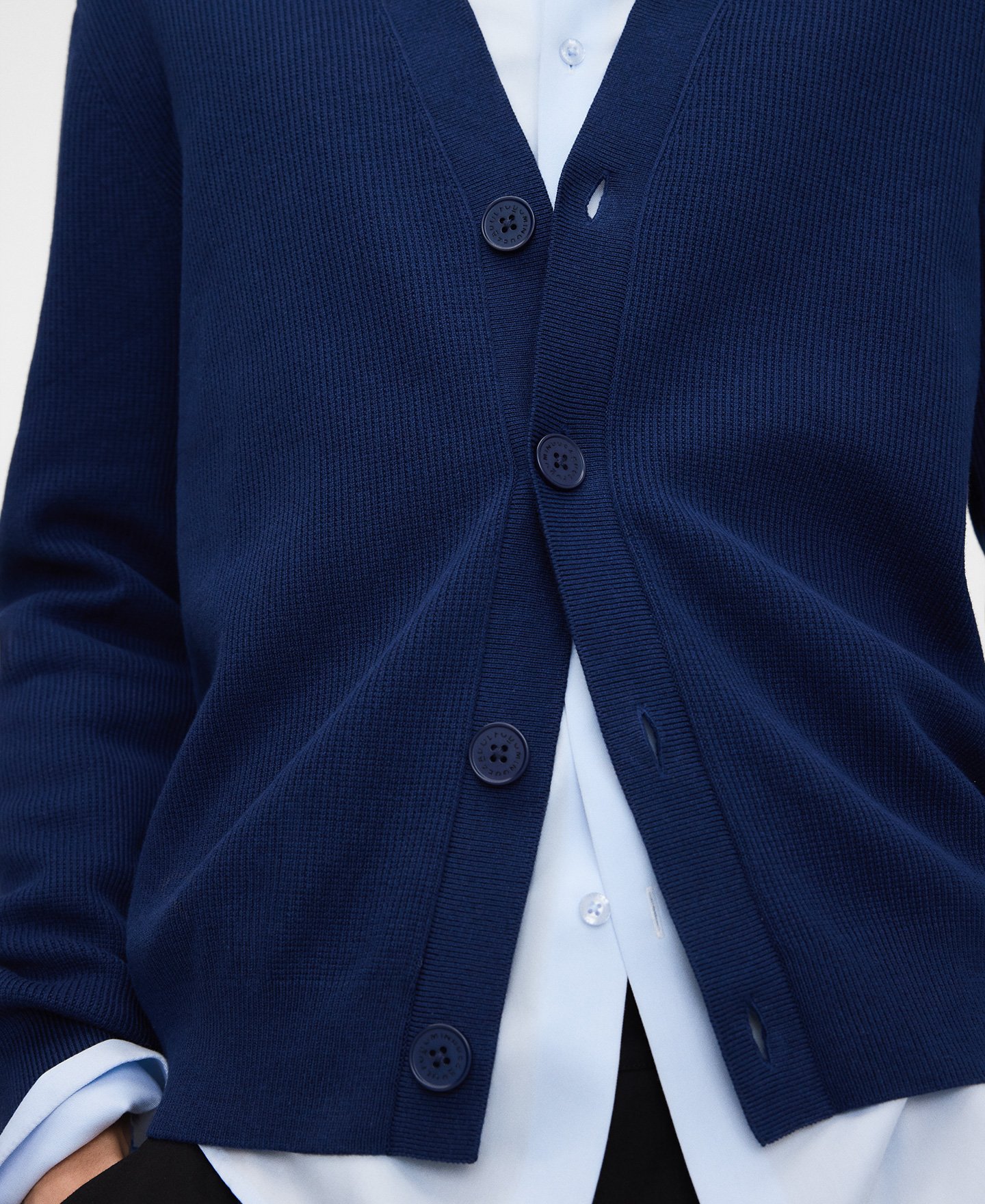 Organic cotton knit cardigan image number 3