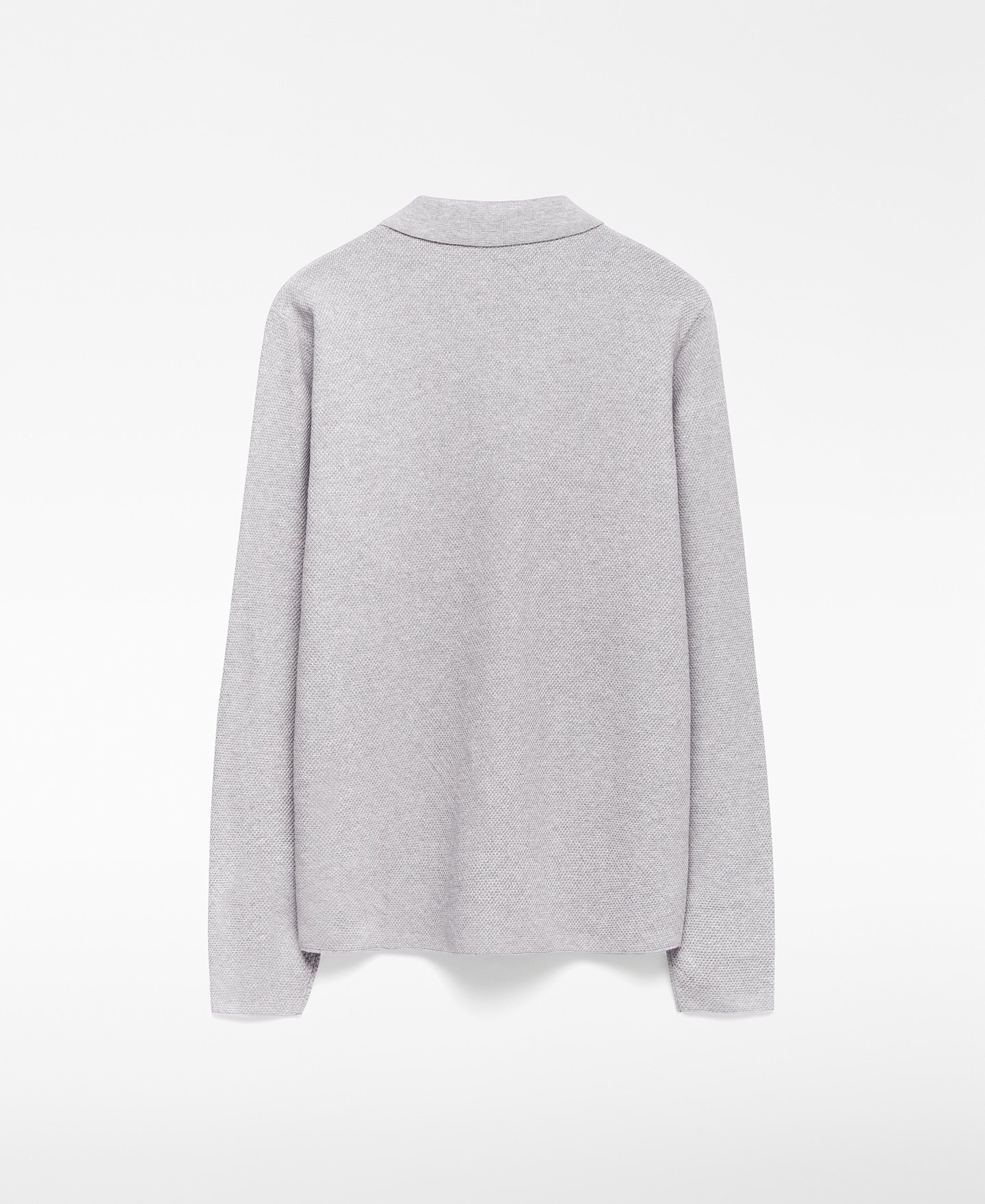 Polo punto estructura manga larga hombre image number 5