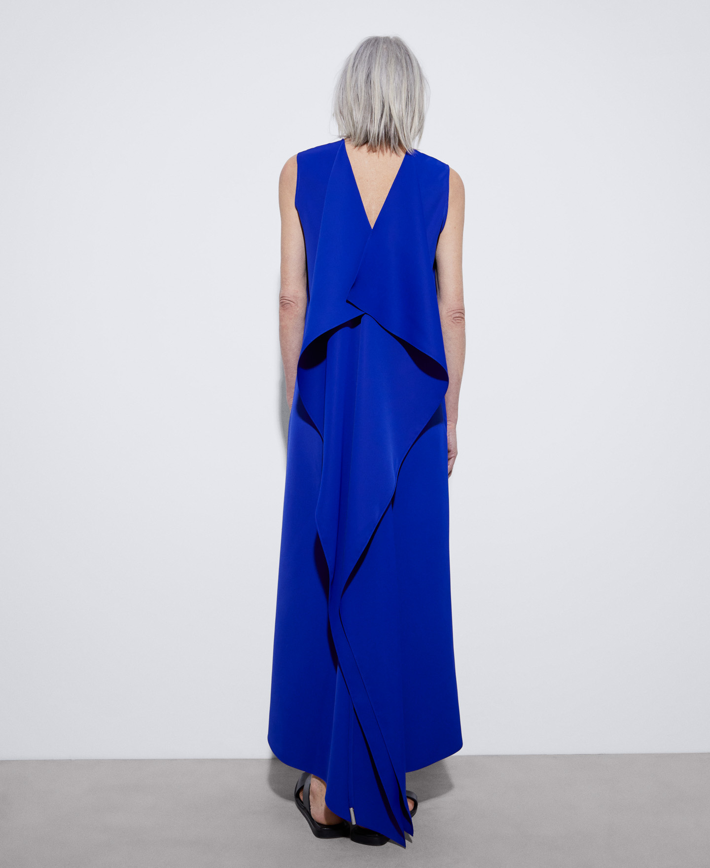Cocktail dress with draped back image number 2