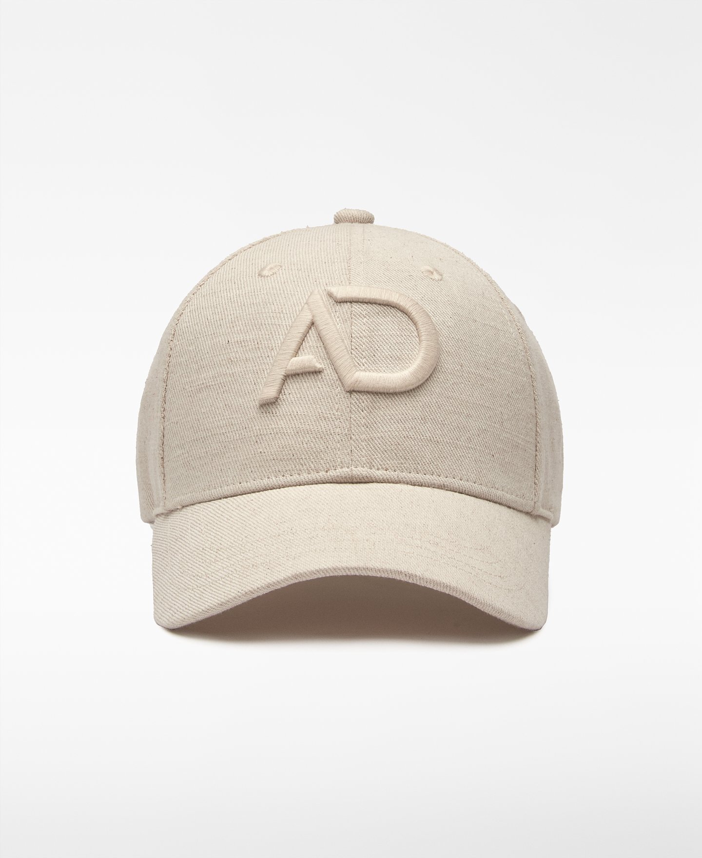 Linen blend embroidered logo cap man image number 0