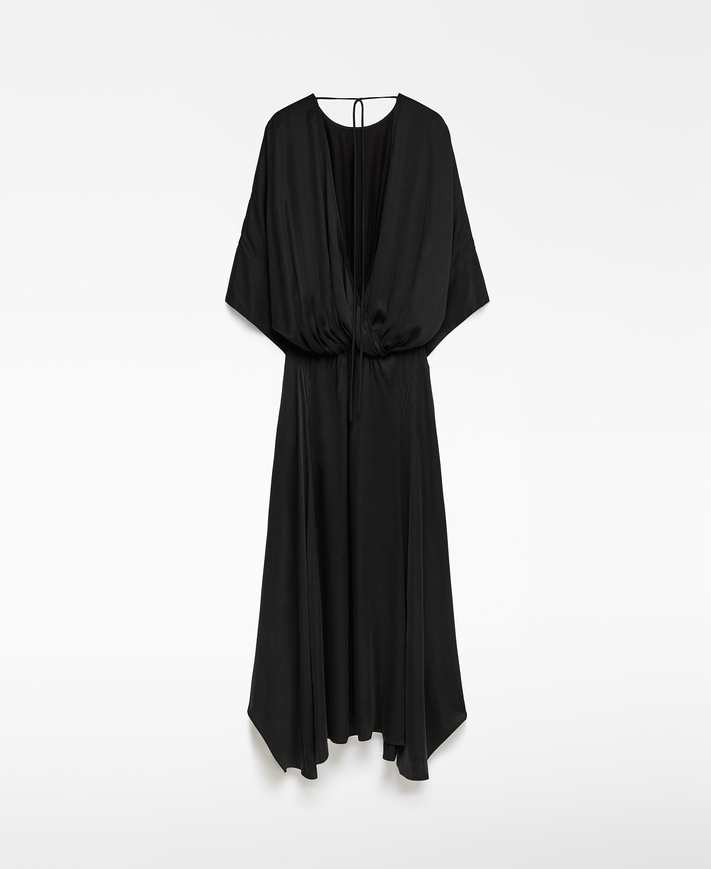 Vestido largo negro mujer image number 5