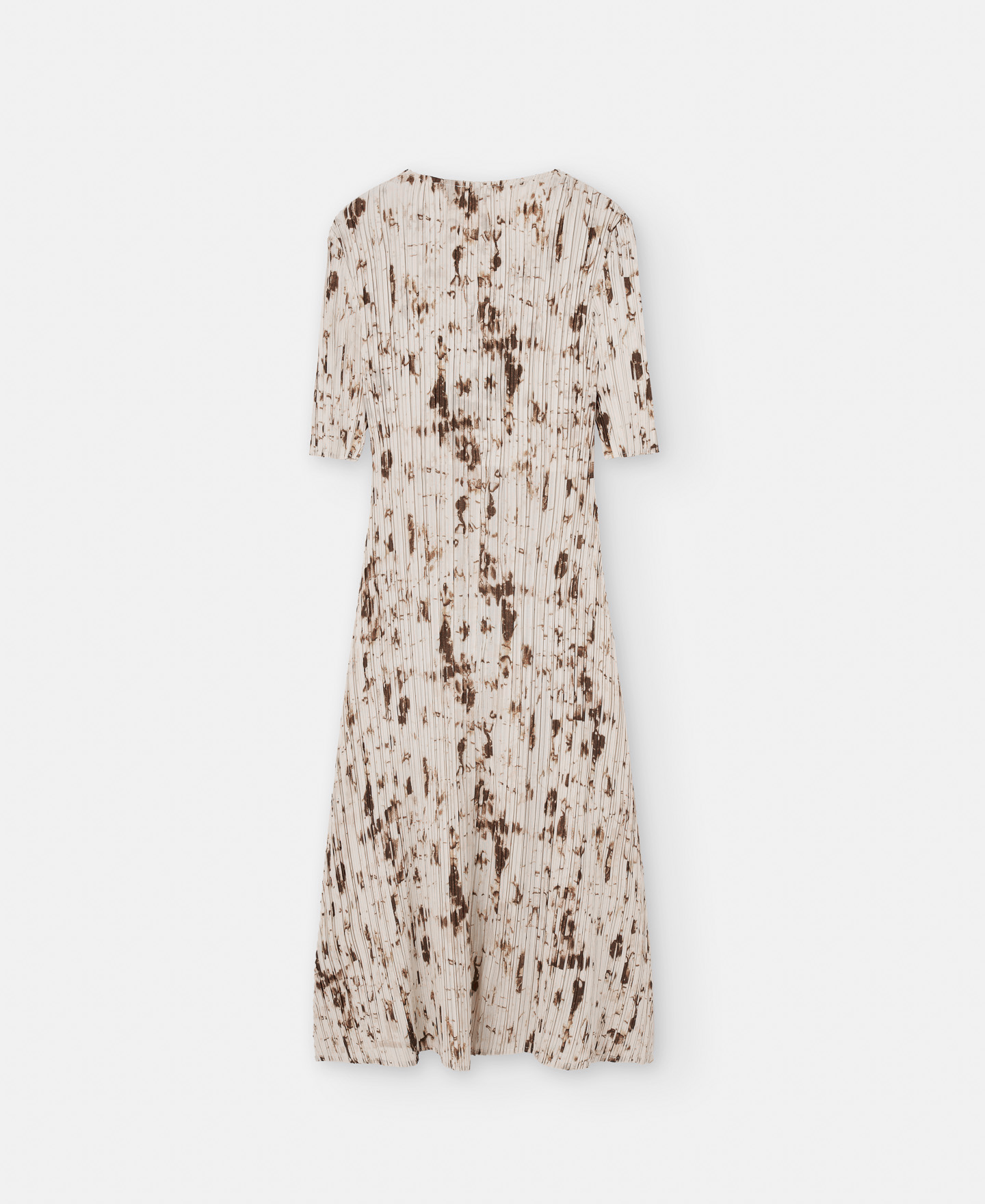 Japanese sleeve crinkle print dress image number 1