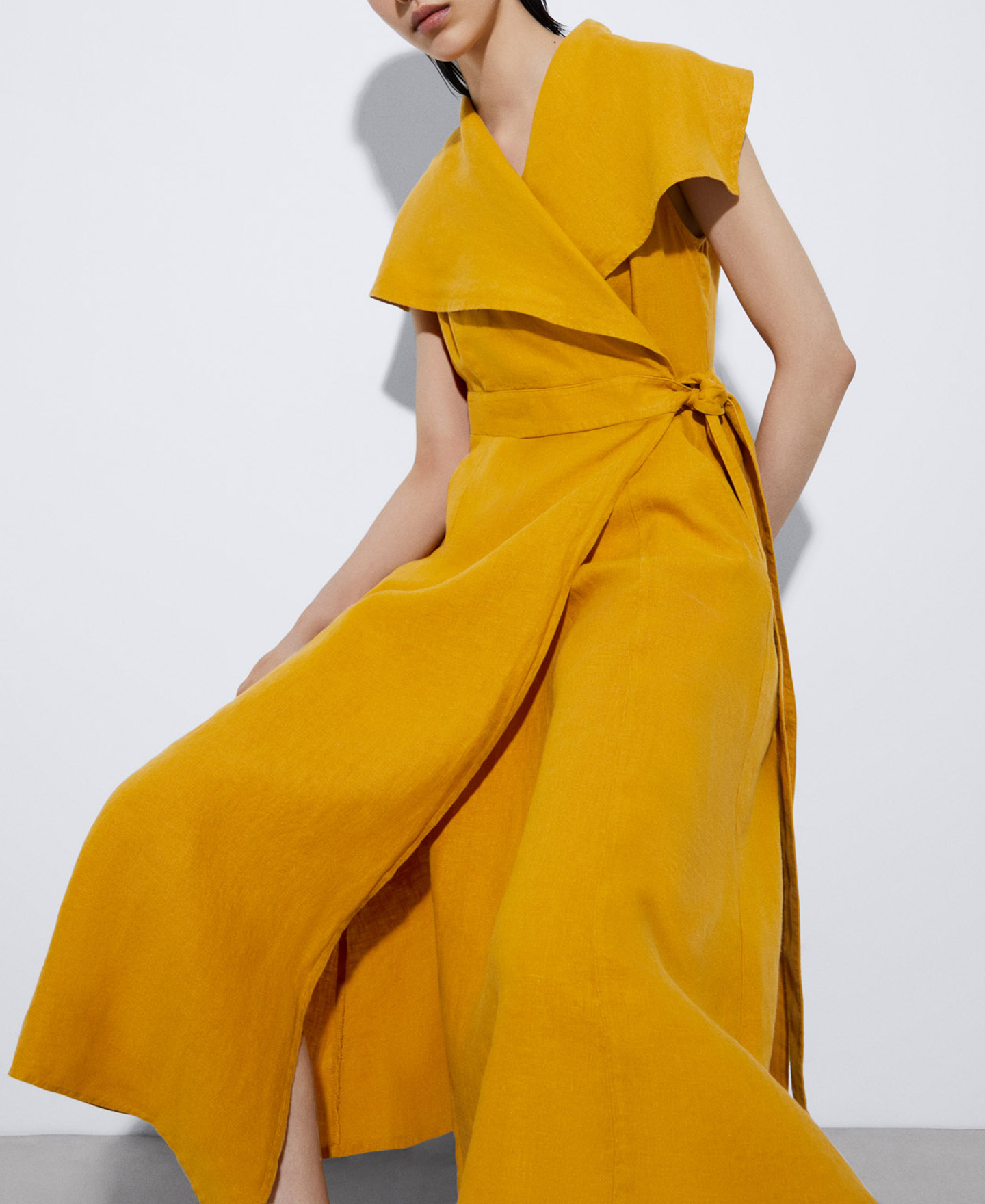 European linen midi dress image number 0