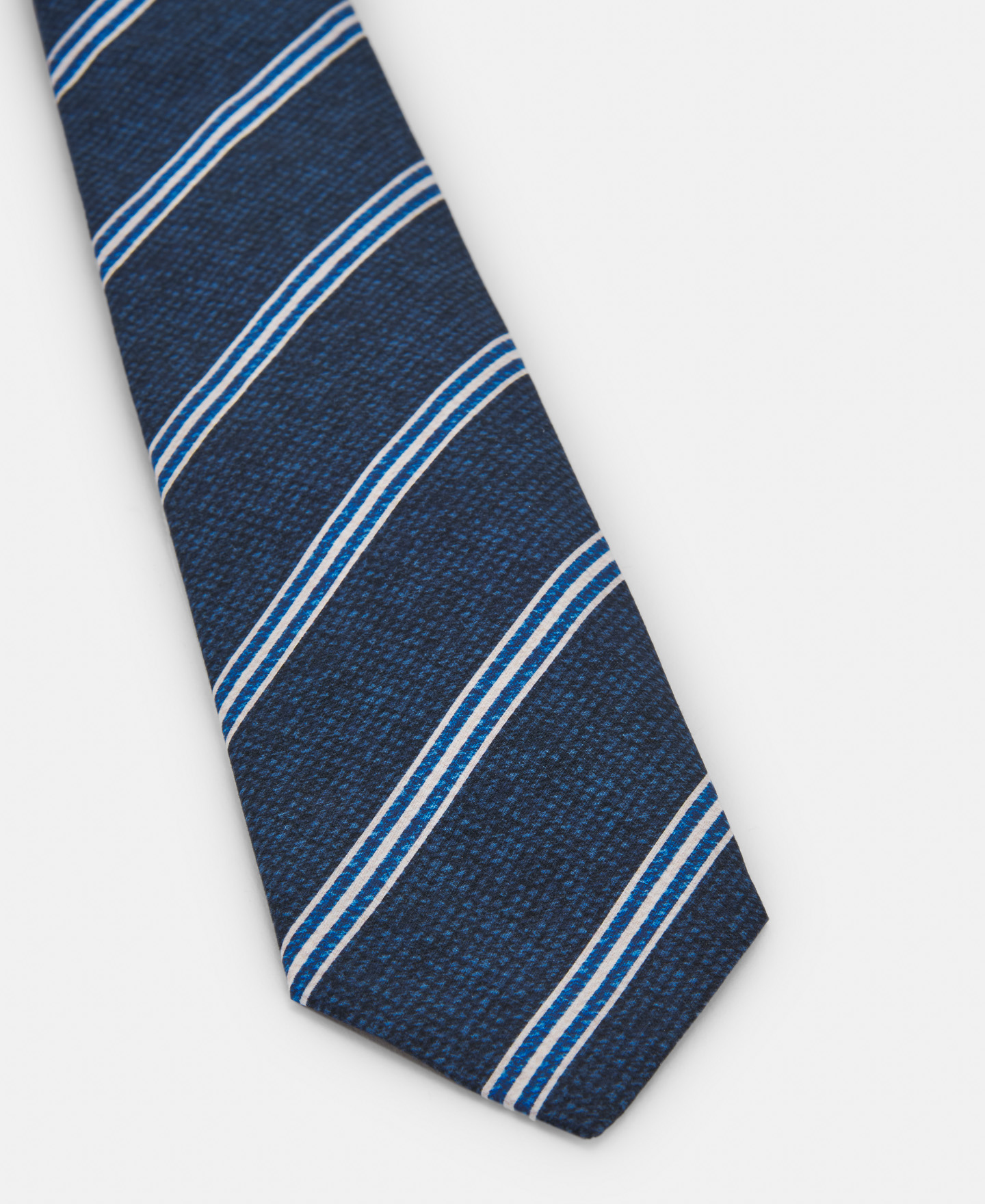Striped cotton tie image number 1