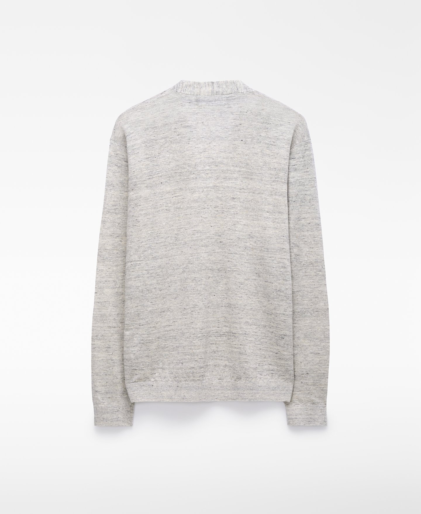 Casaco de malha melange de linho europeu image number 5