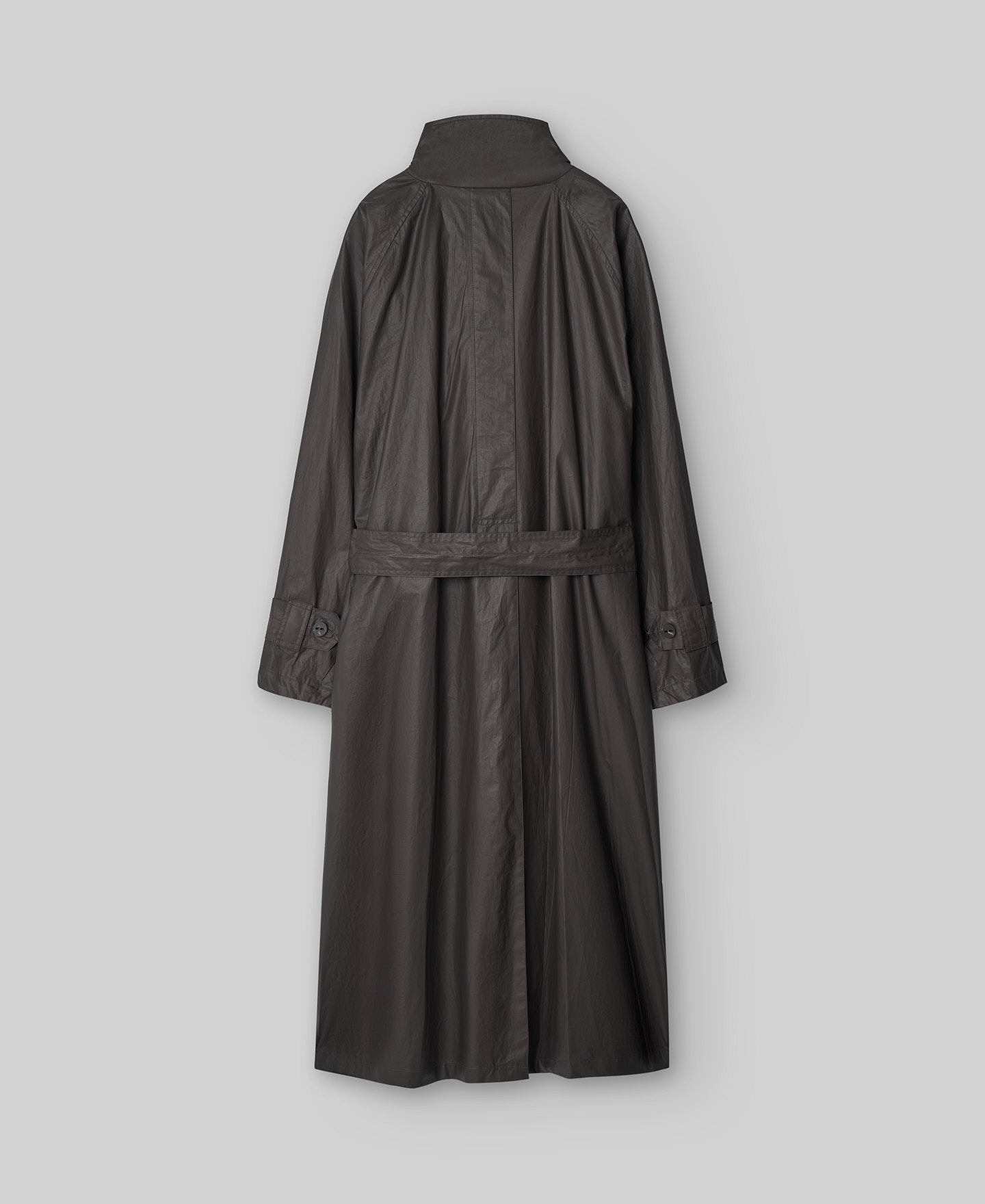 High neck cotton trench woman image number 7